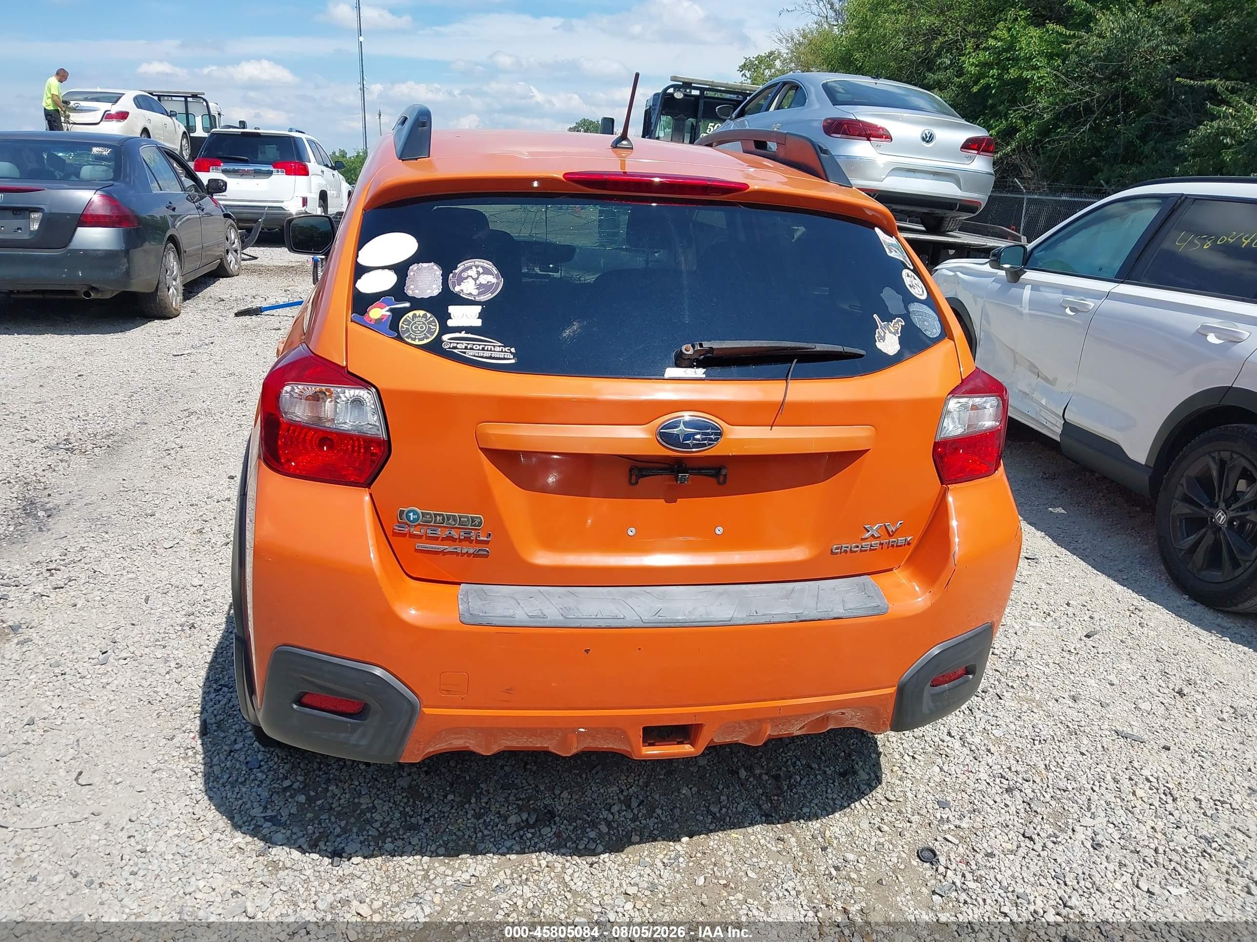 2014 Subaru Xv Crosstrek 2.0i Premium Orange vin: JF2GPACC5E8250673