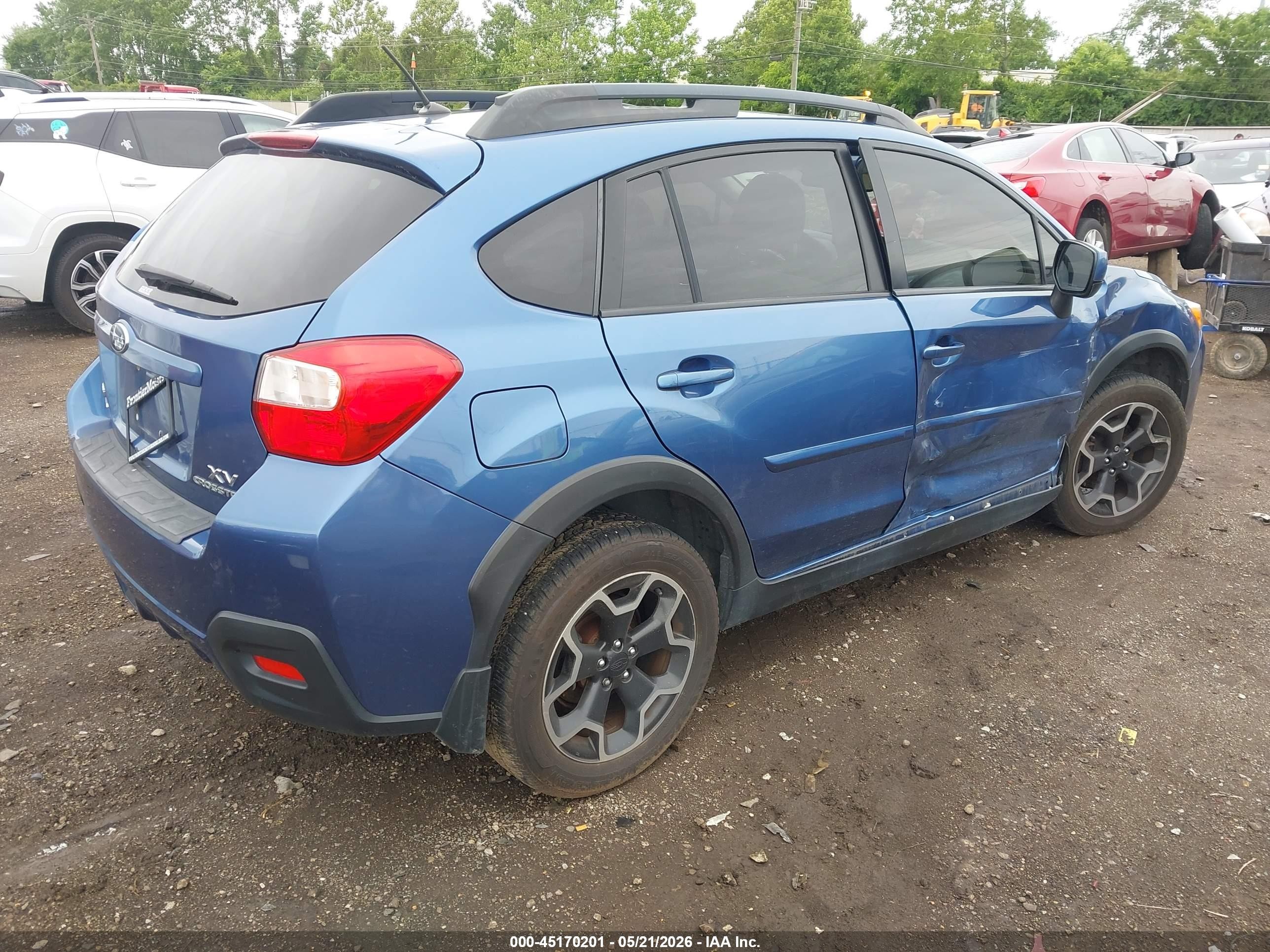 2014 Subaru Xv Crosstrek 2.0i Premium Blue vin: JF2GPACC5E8258420