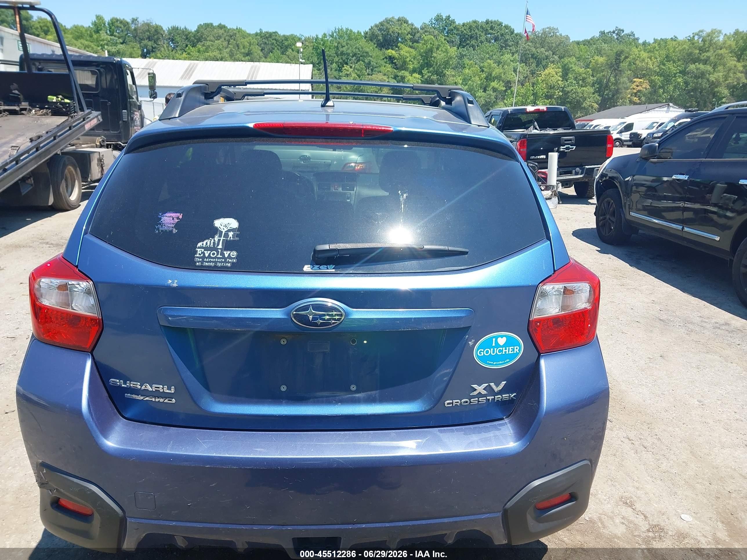 2014 Subaru Xv Crosstrek 2.0i Premium Blue vin: JF2GPACC5E8298884