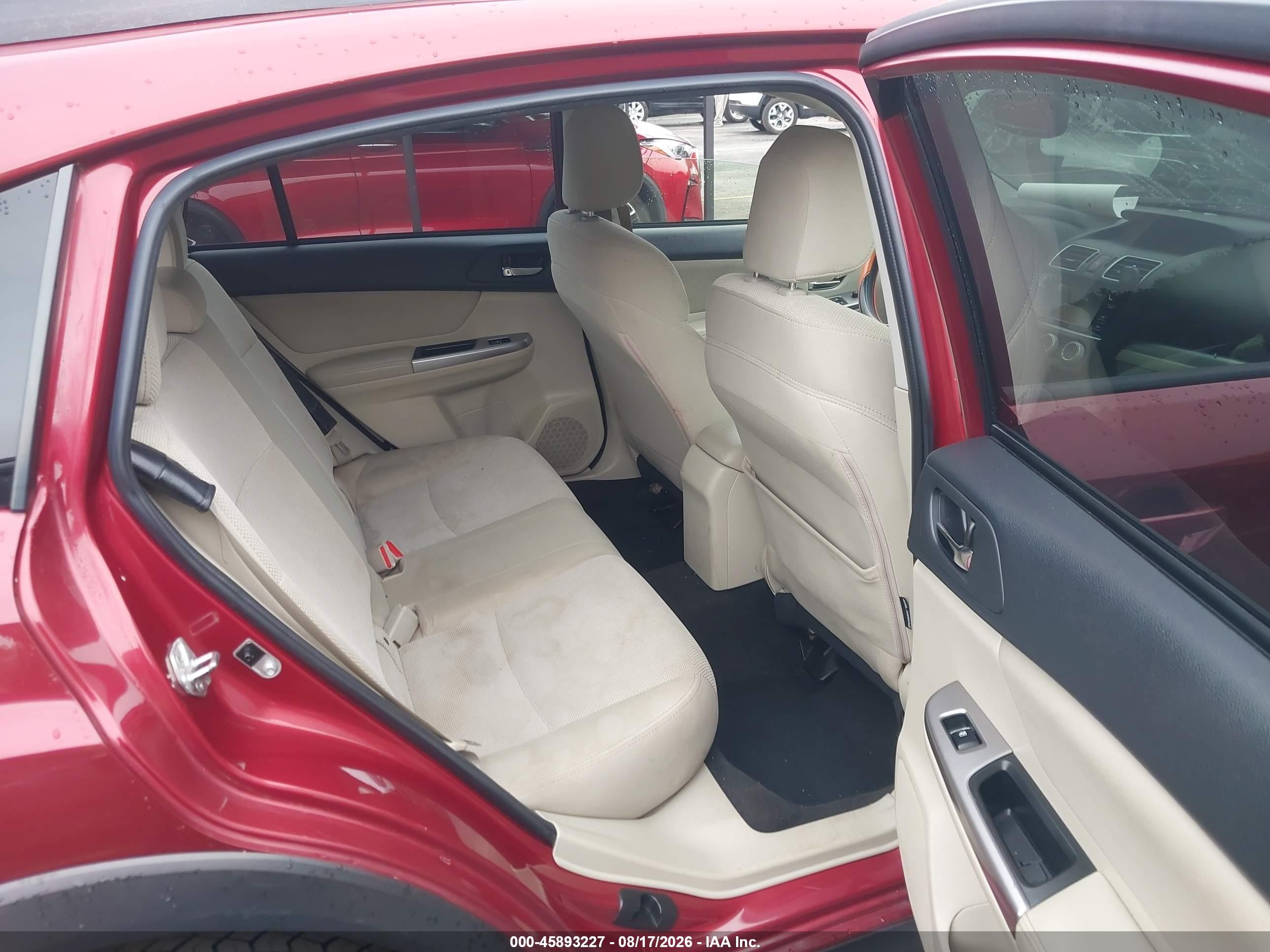 2015 Subaru Xv Crosstrek 2.0i Premium Red vin: JF2GPACC5F8274182