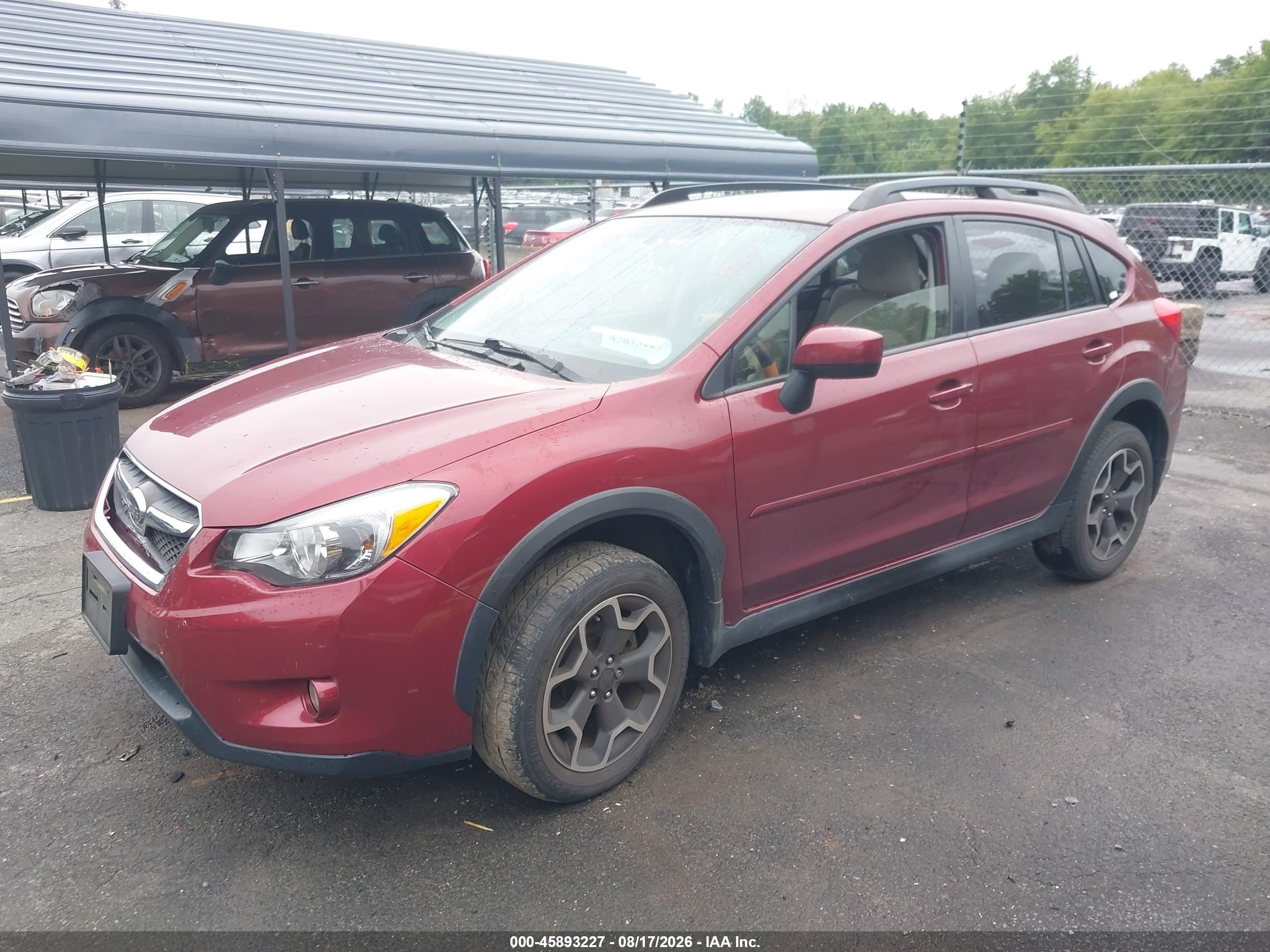2015 Subaru Xv Crosstrek 2.0i Premium Red vin: JF2GPACC5F8274182