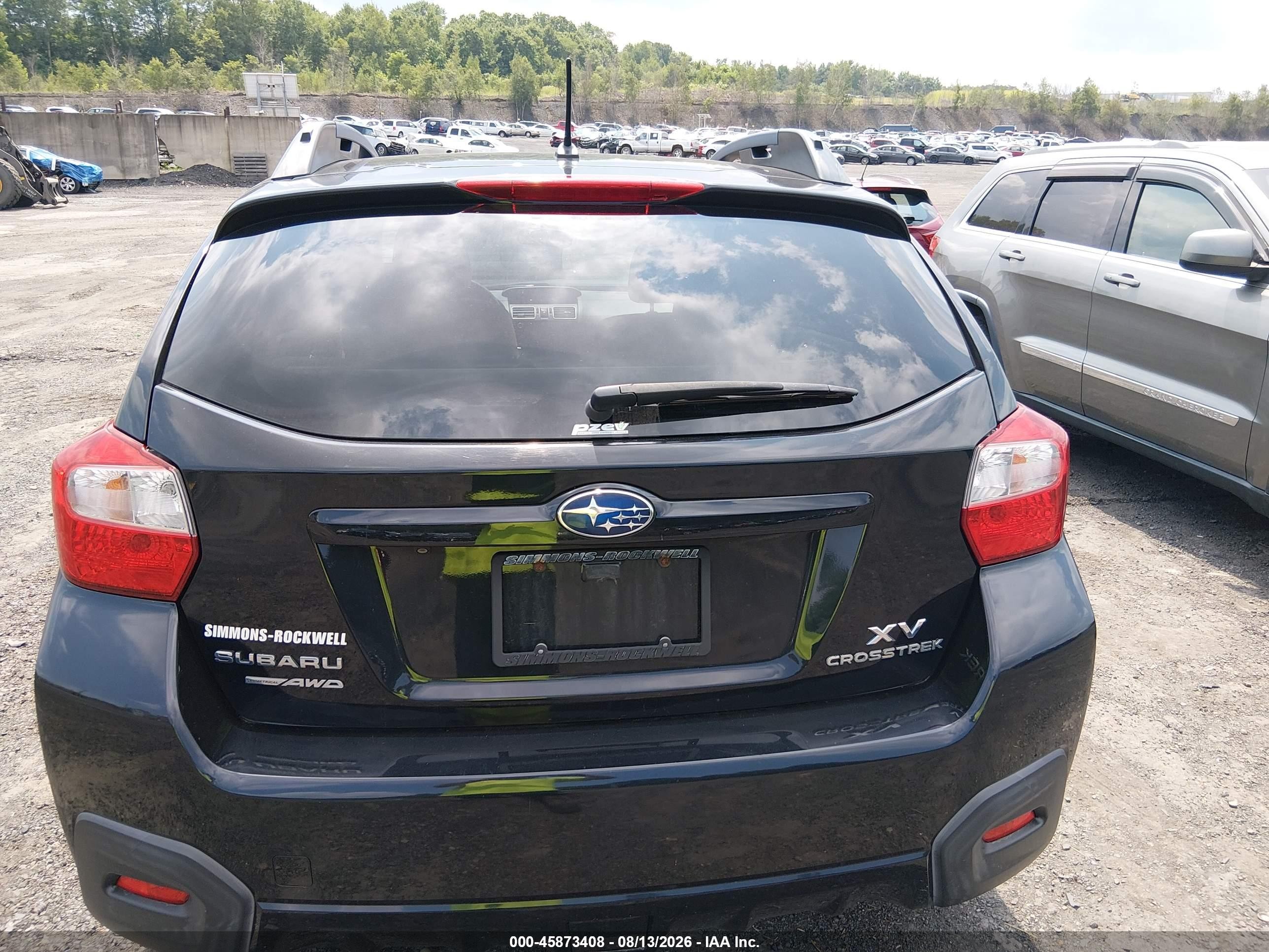 2015 Subaru Xv Crosstrek 2.0i Premium Black vin: JF2GPACC5F8324708