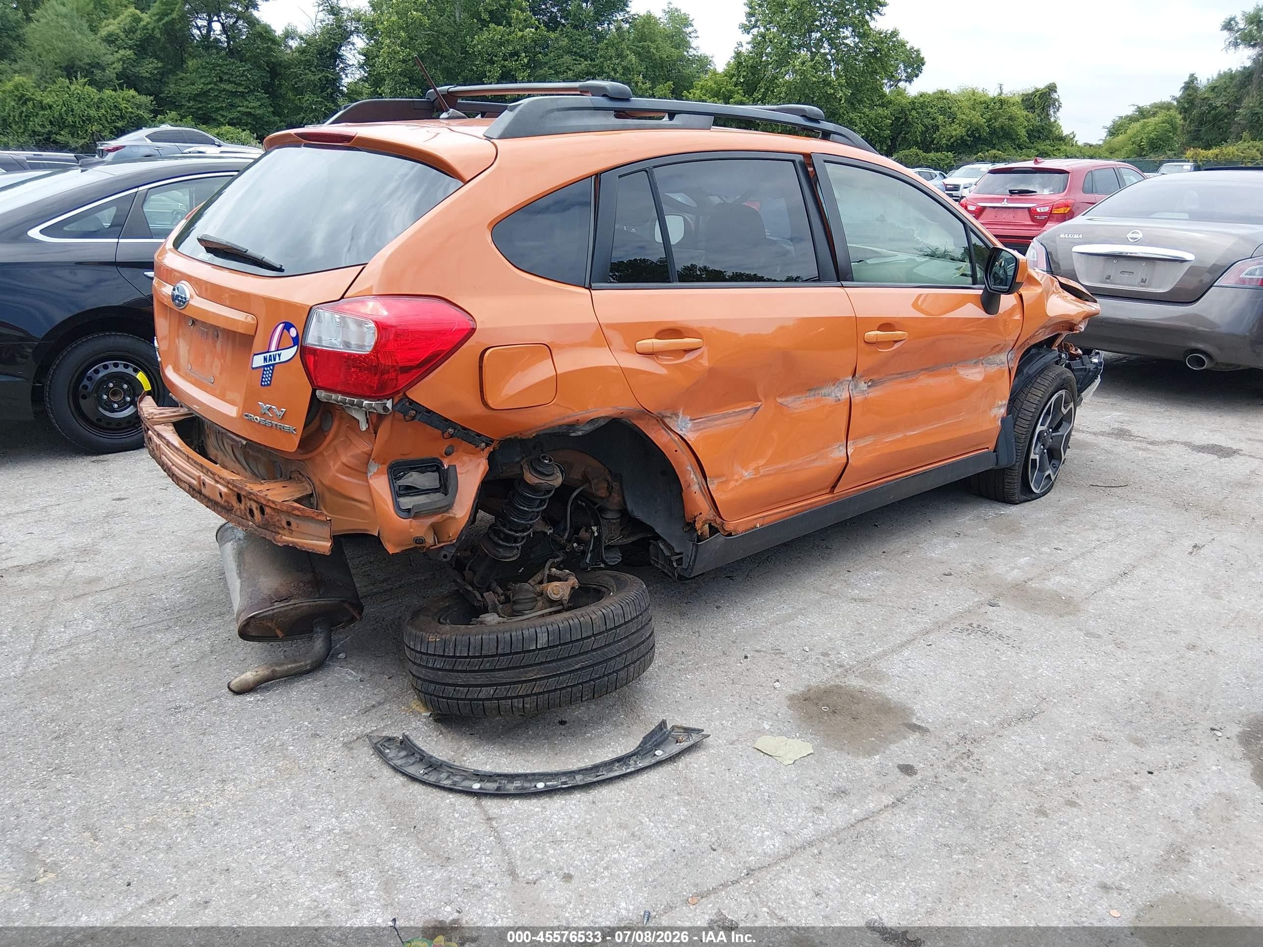 2013 Subaru Xv Crosstrek 2.0i Premium Orange vin: JF2GPACC6D2895365