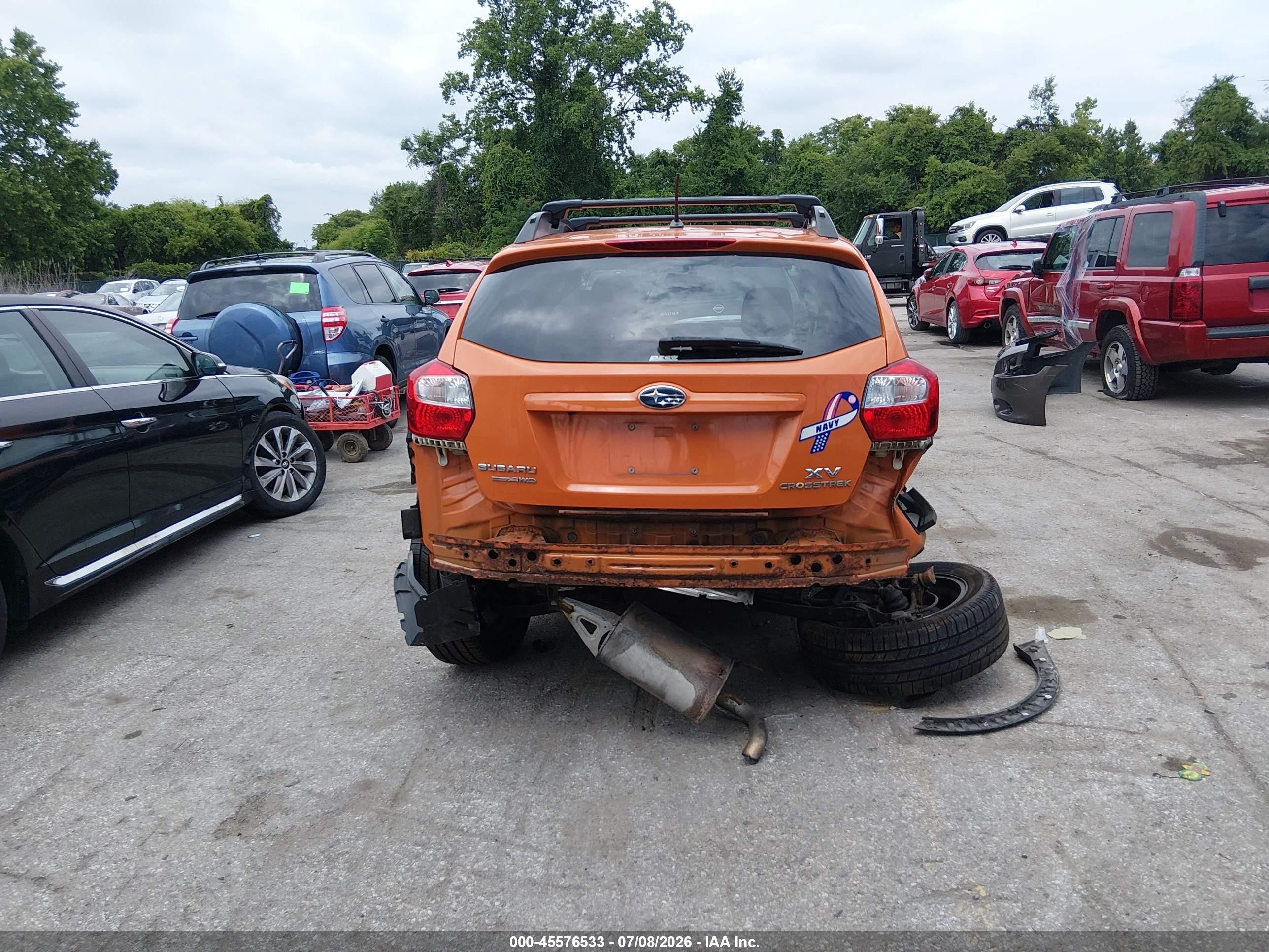 2013 Subaru Xv Crosstrek 2.0i Premium Orange vin: JF2GPACC6D2895365