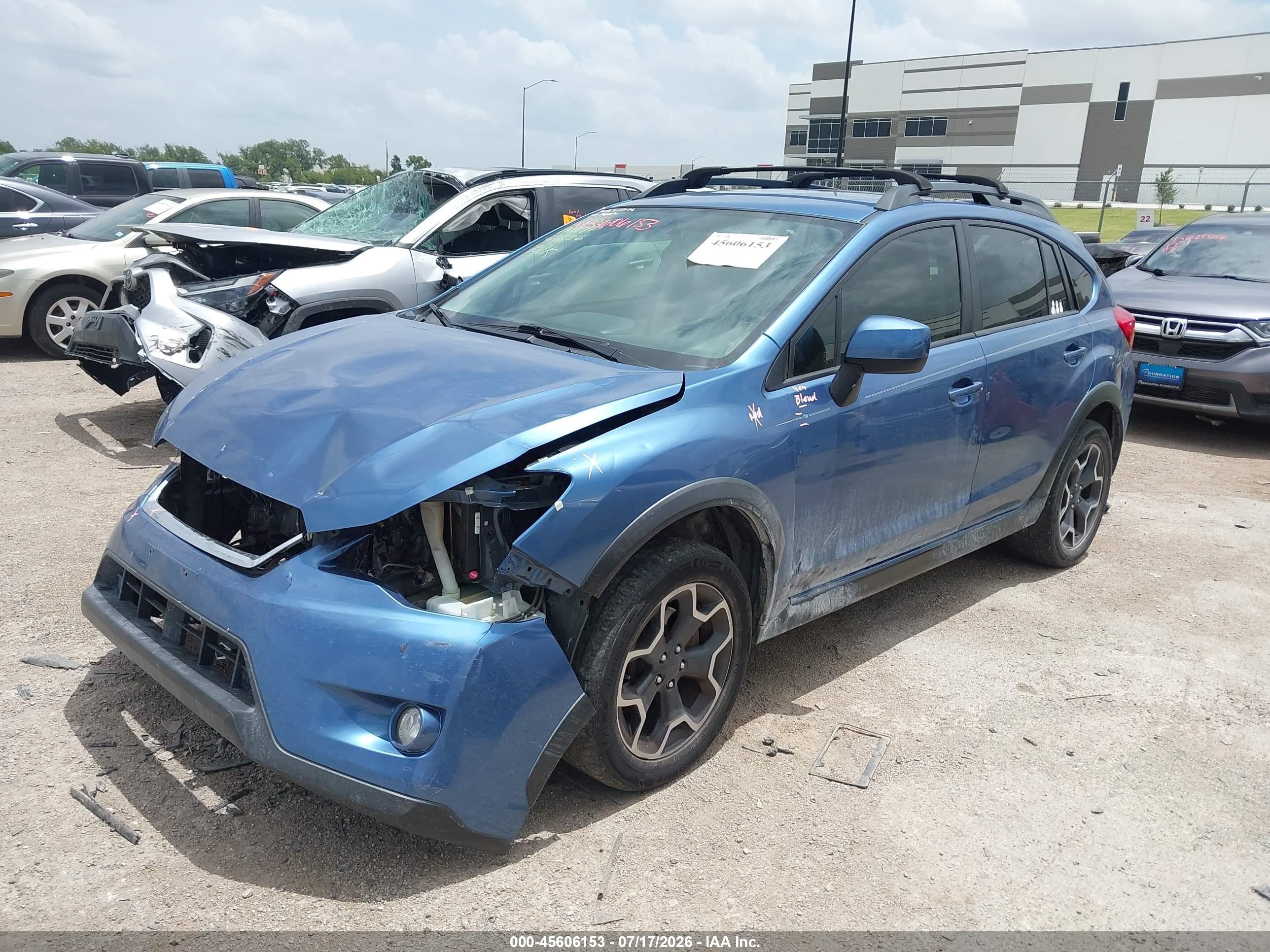 2014 Subaru Xv Crosstrek 2.0i Premium Blue vin: JF2GPACC6E8282421