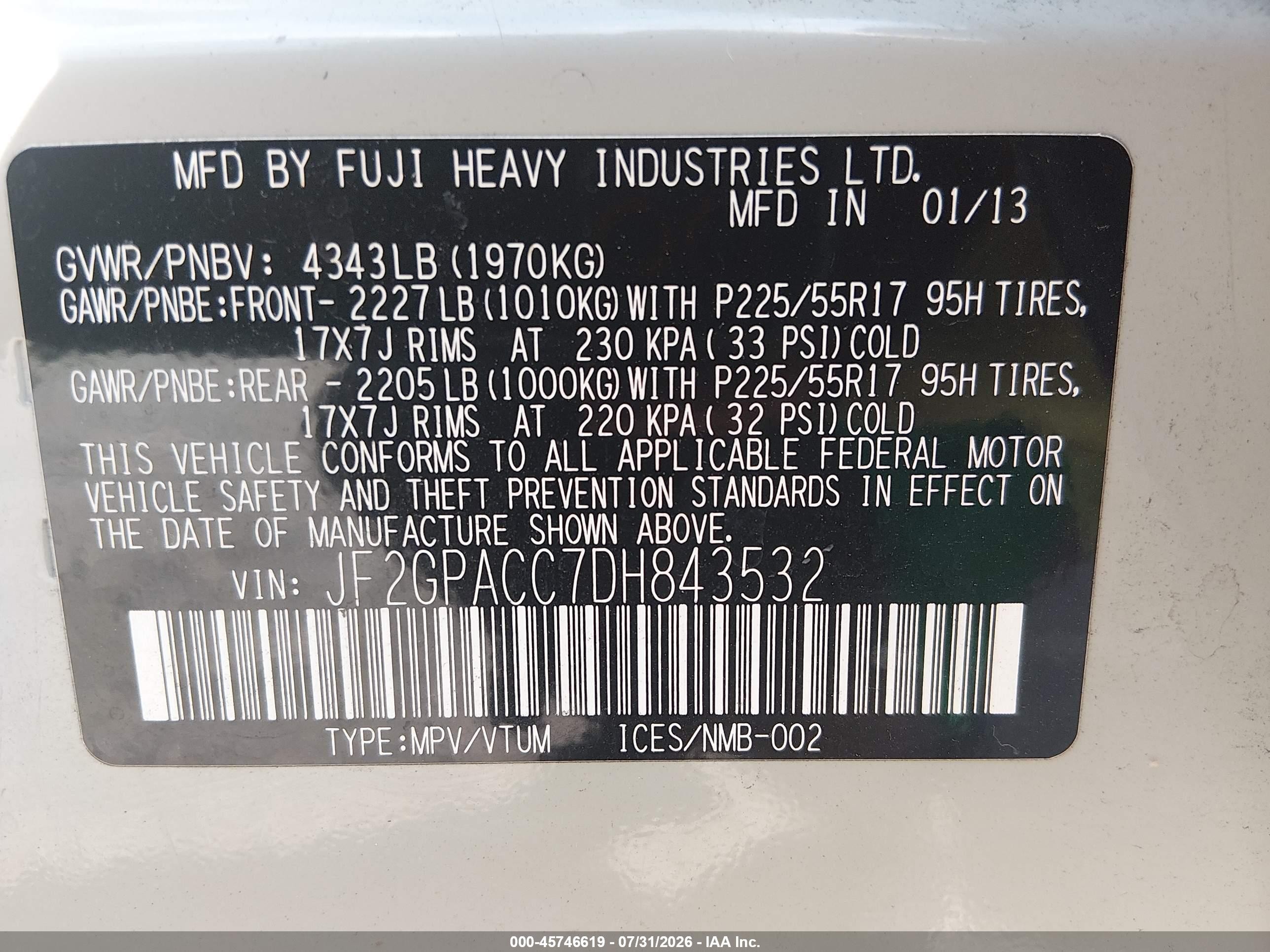 2013 Subaru Xv Crosstrek 2.0i Premium Желто-коричневый vin: JF2GPACC7DH843532