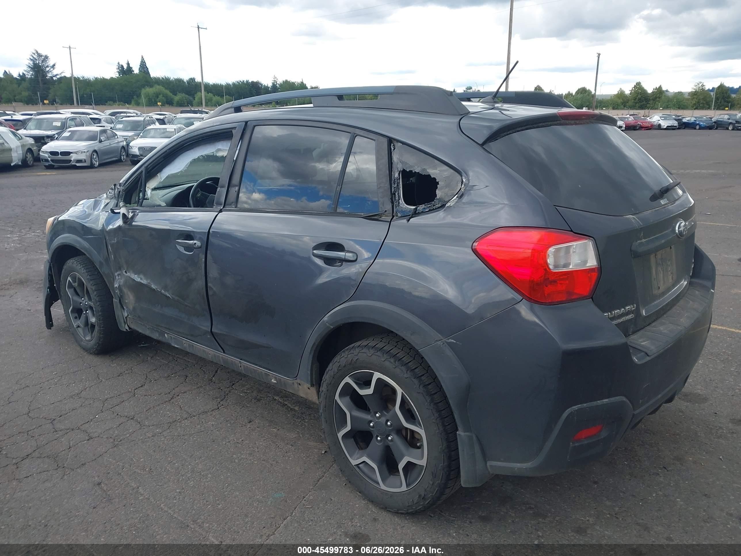 2014 Subaru Xv Crosstrek 2.0i Premium Gray vin: JF2GPACC7E8212619