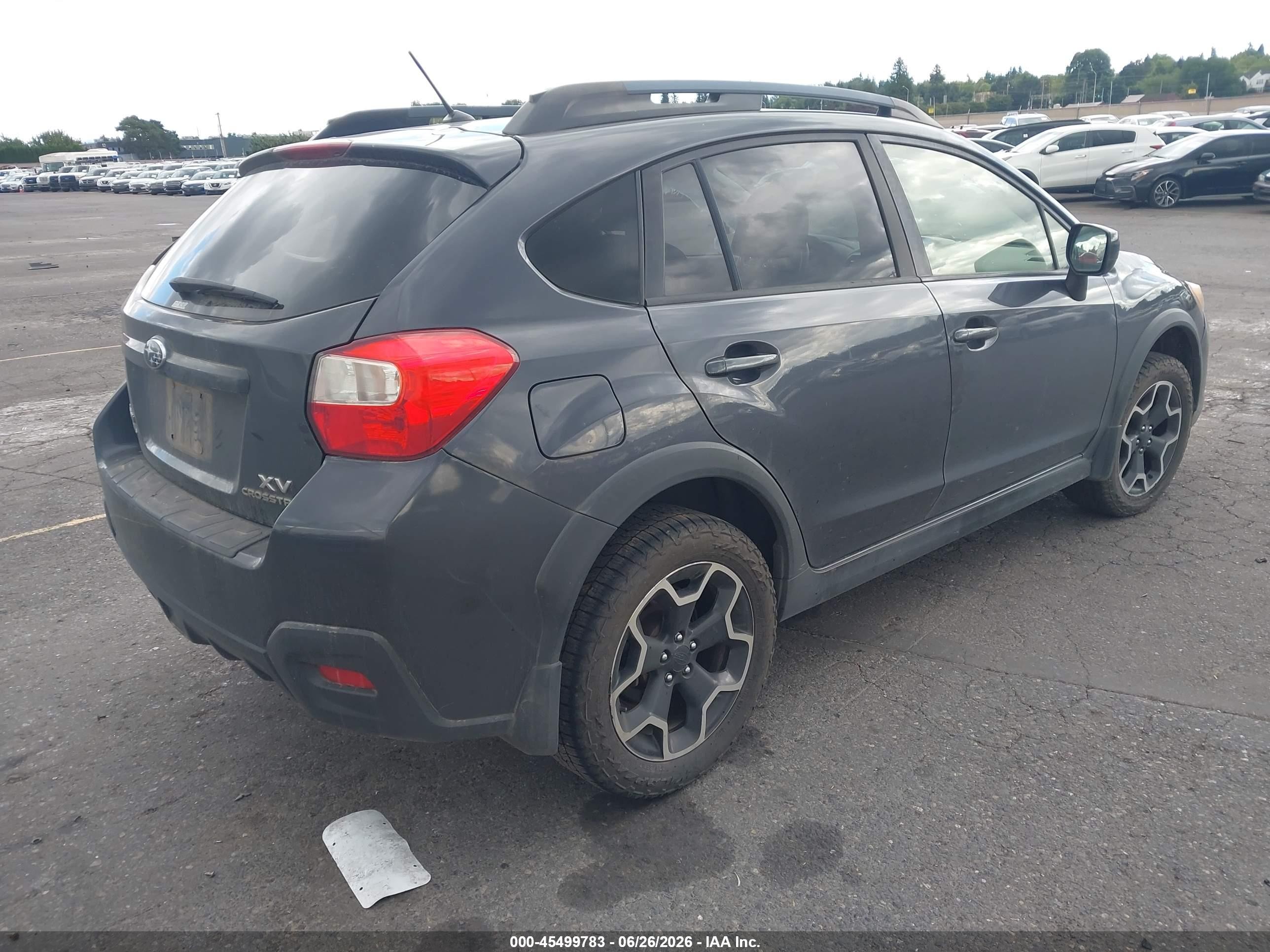 2014 Subaru Xv Crosstrek 2.0i Premium Gray vin: JF2GPACC7E8212619