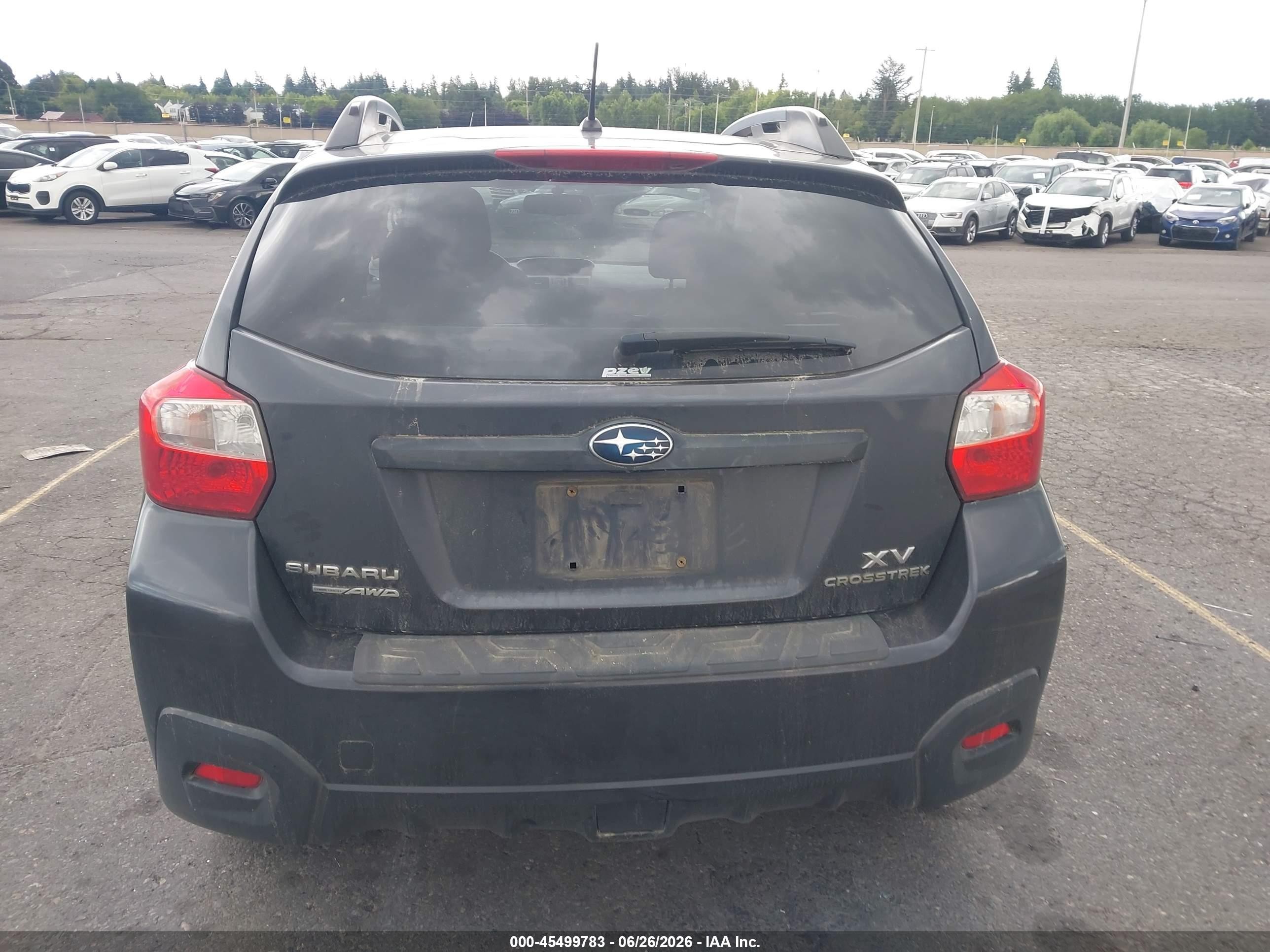 2014 Subaru Xv Crosstrek 2.0i Premium Gray vin: JF2GPACC7E8212619