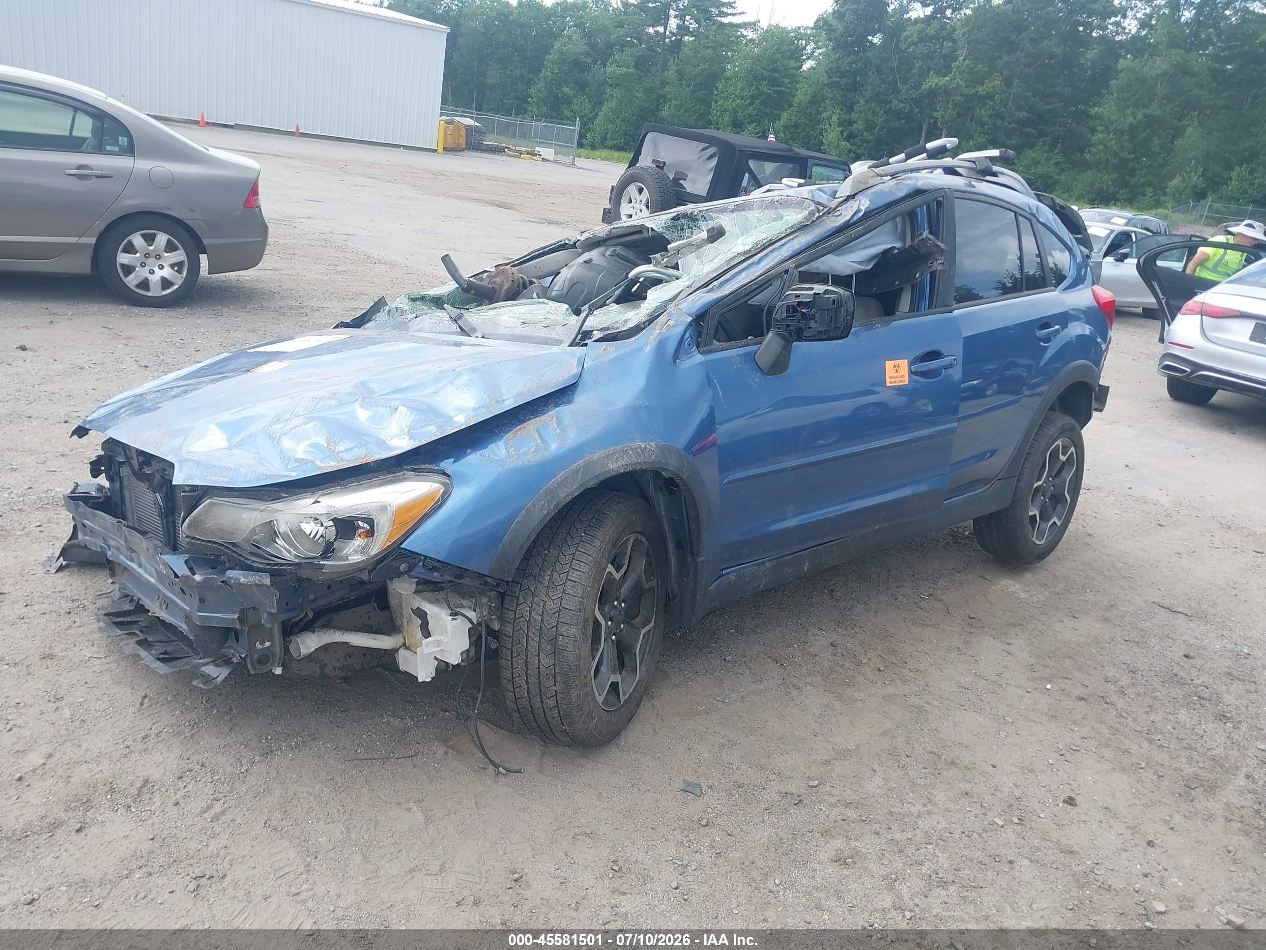2014 Subaru Xv Crosstrek 2.0i Premium Blue vin: JF2GPACC7E8259715