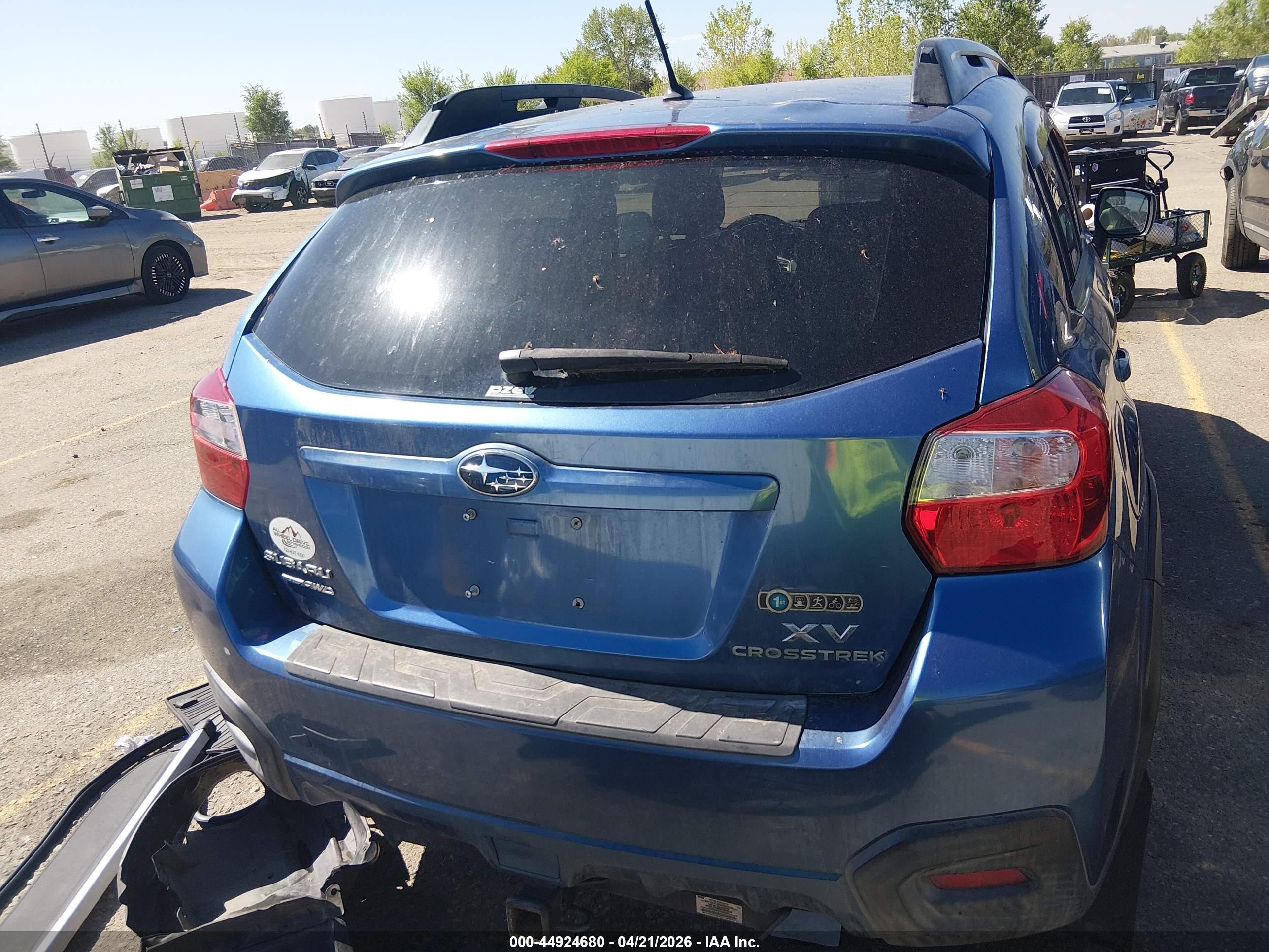 2014 Subaru Xv Crosstrek 2.0i Premium Blue vin: JF2GPACC7E8291502