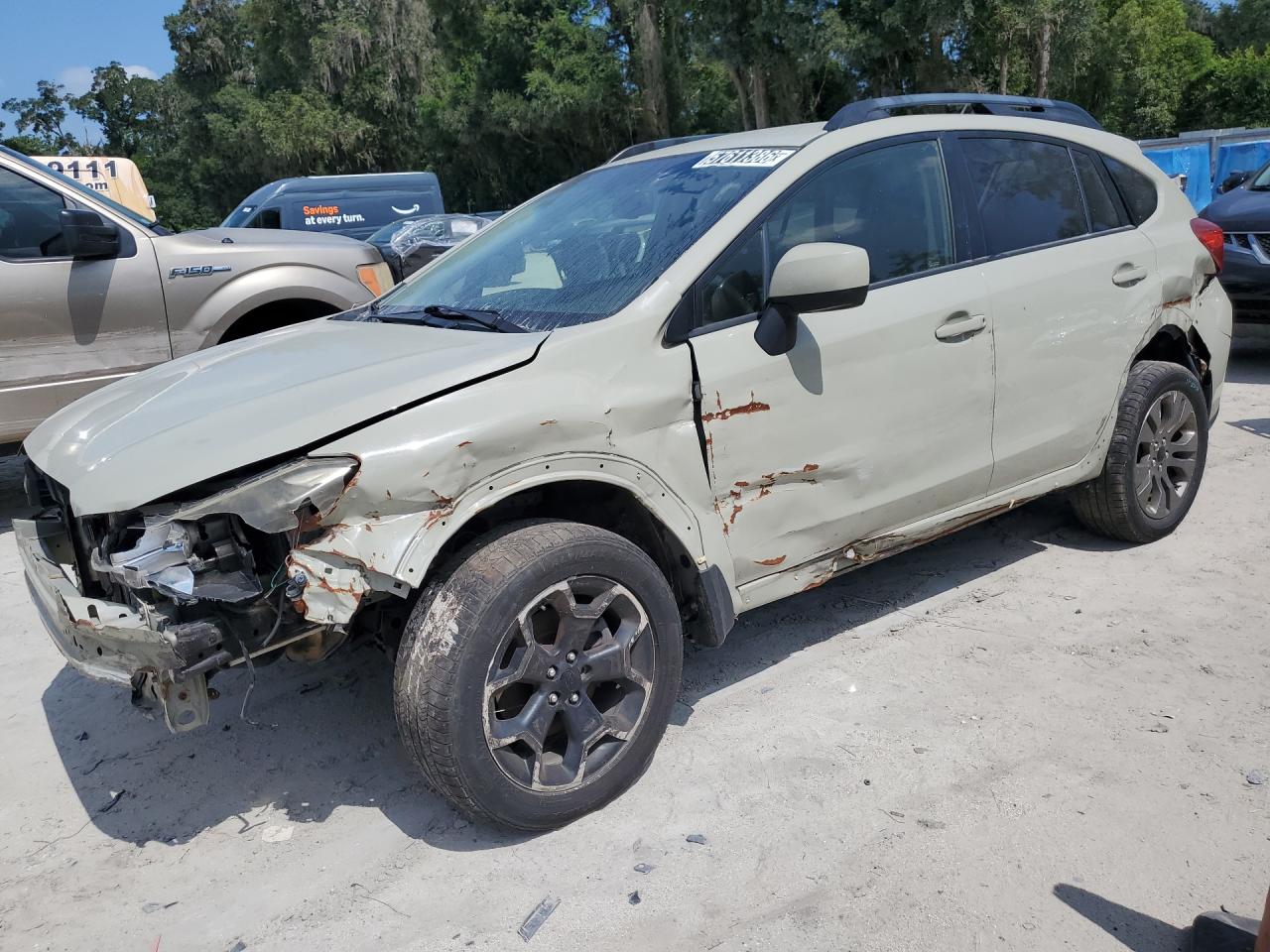 2014 Subaru Xv Crosstrek 2.0 Premium Green vin: JF2GPACC7E9208225 Damage: Left Front Fender, Severe Damage, Replacement Required