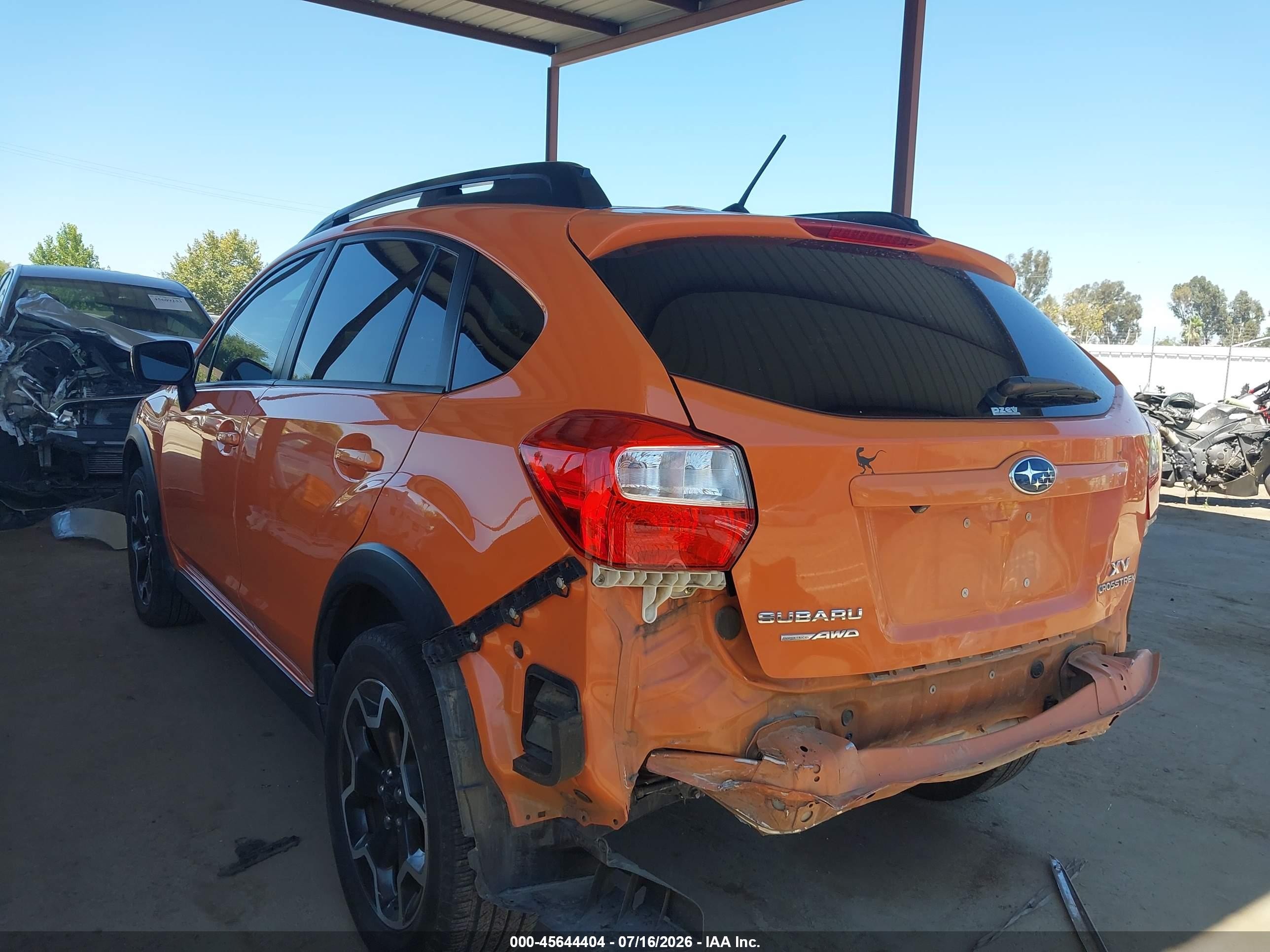 2015 Subaru Xv Crosstrek 2.0i Premium Orange vin: JF2GPACC7F8249722