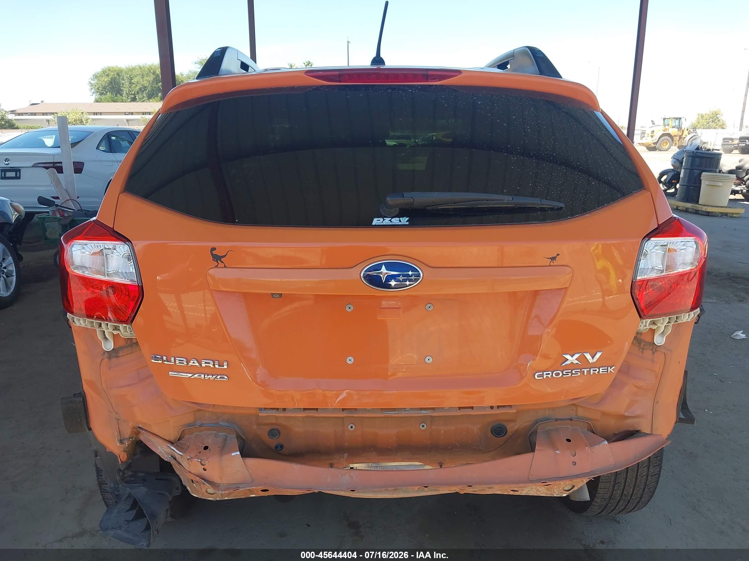 2015 Subaru Xv Crosstrek 2.0i Premium Orange vin: JF2GPACC7F8249722