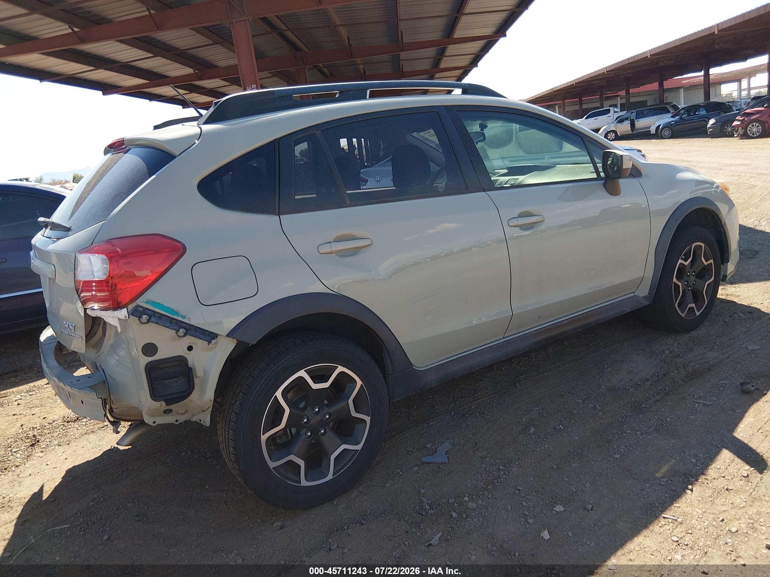 2015 Subaru Xv Crosstrek 2.0i Premium Tan vin: JF2GPACC7F8294806