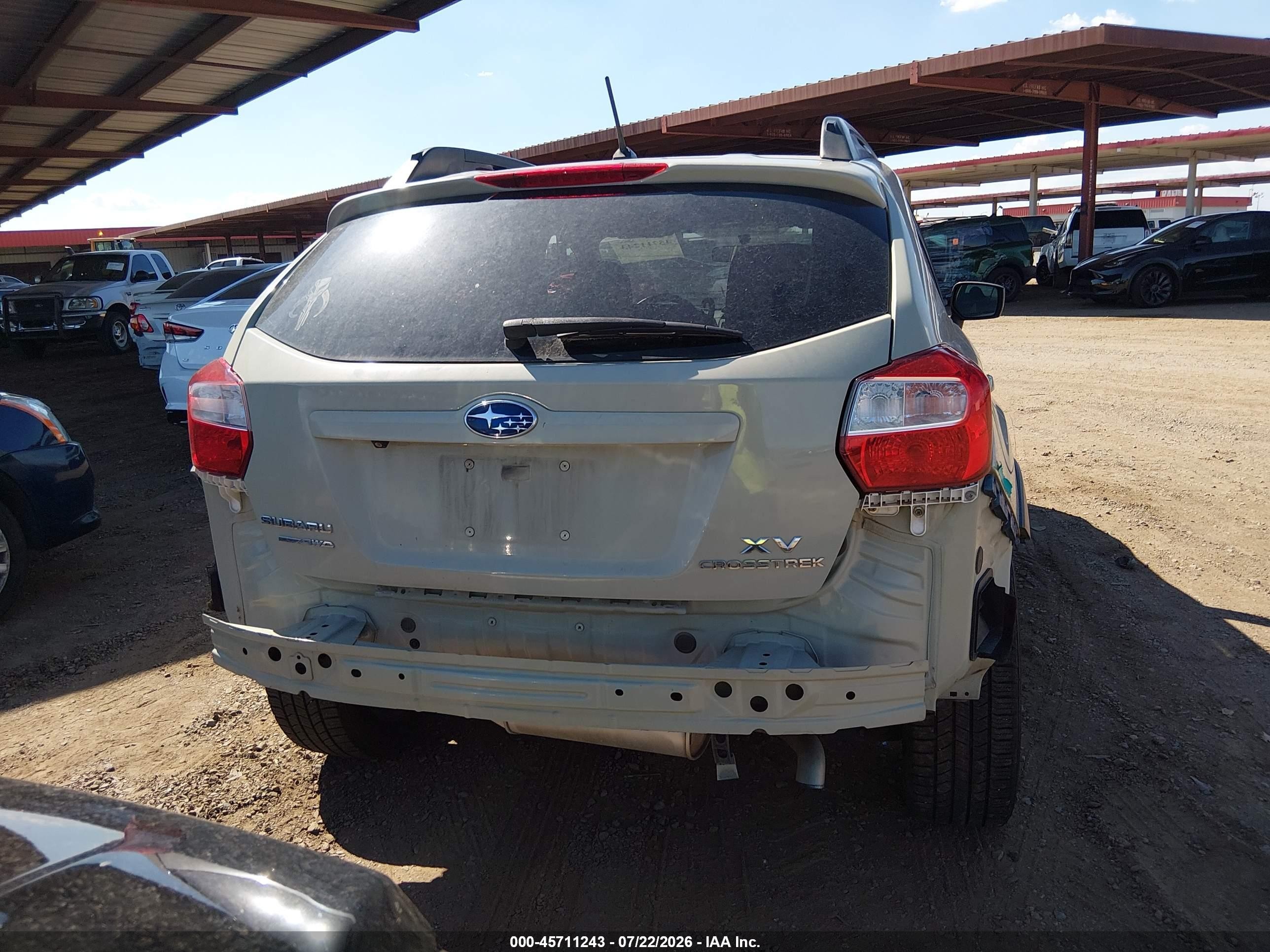 2015 Subaru Xv Crosstrek 2.0i Premium Tan vin: JF2GPACC7F8294806