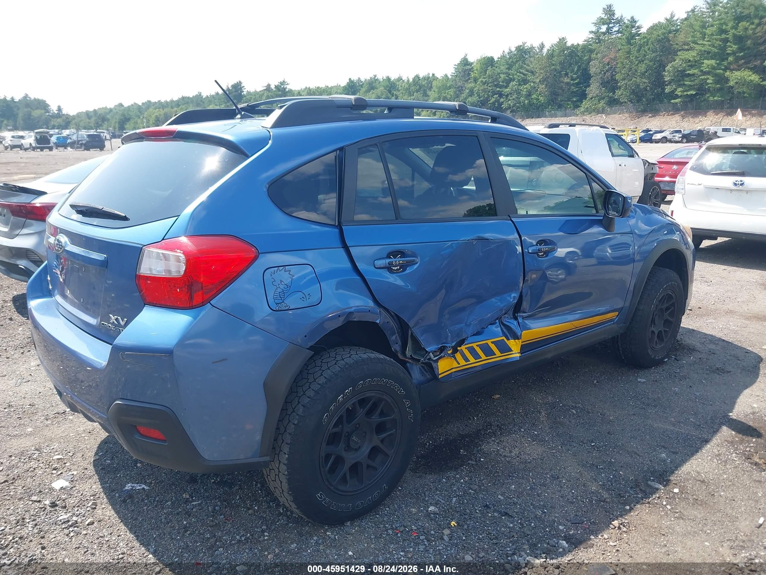 2015 Subaru Xv Crosstrek 2.0i Premium Blue vin: JF2GPACC7FG263755