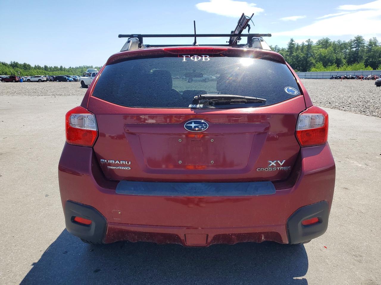 2013 Subaru Xv Crosstrek 2.0 Premium Burgundy vin: JF2GPACC8D2803530