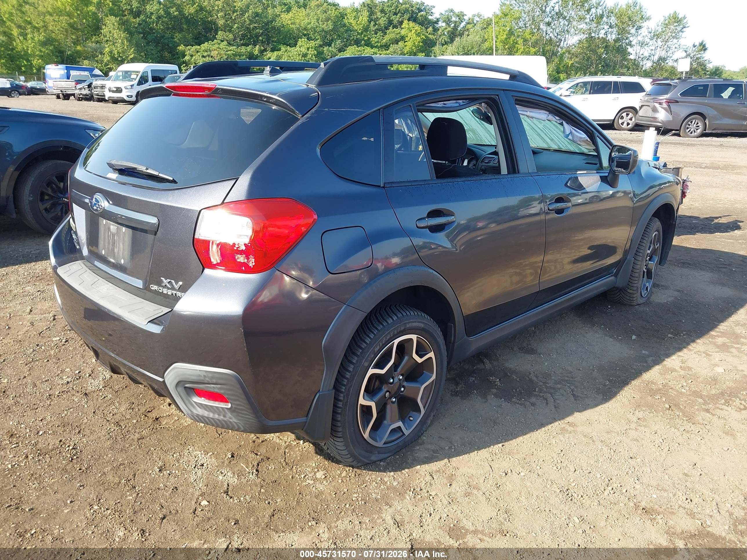 2014 Subaru Xv Crosstrek 2.0i Premium Gray vin: JF2GPACC8E8210264