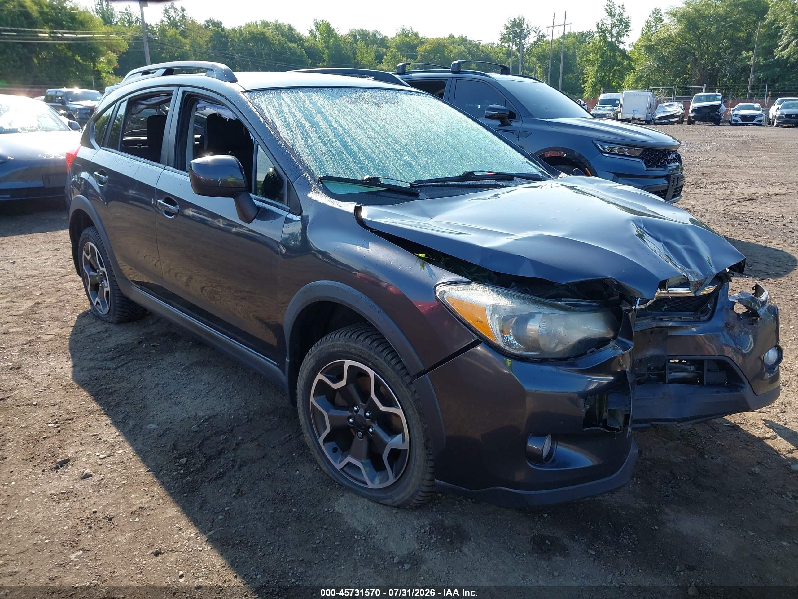2014 Subaru Xv Crosstrek 2.0i Premium Gray vin: JF2GPACC8E8210264