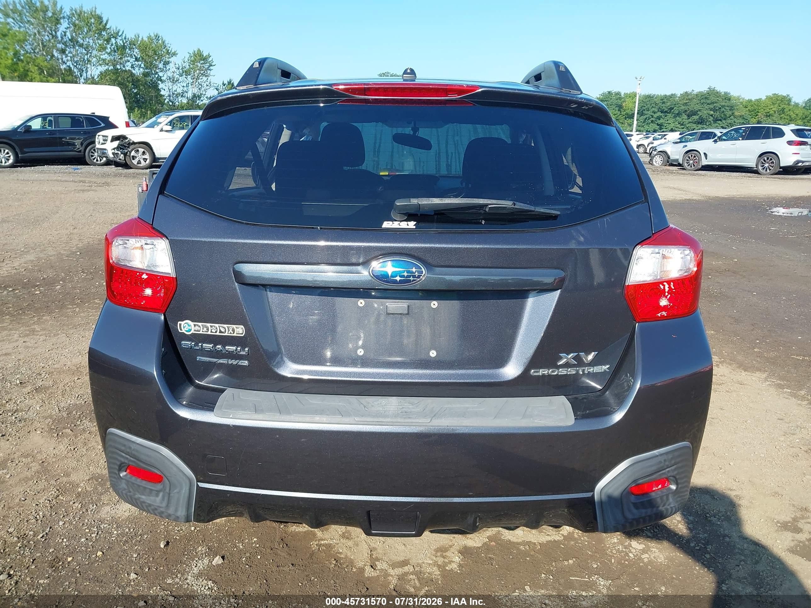 2014 Subaru Xv Crosstrek 2.0i Premium Gray vin: JF2GPACC8E8210264