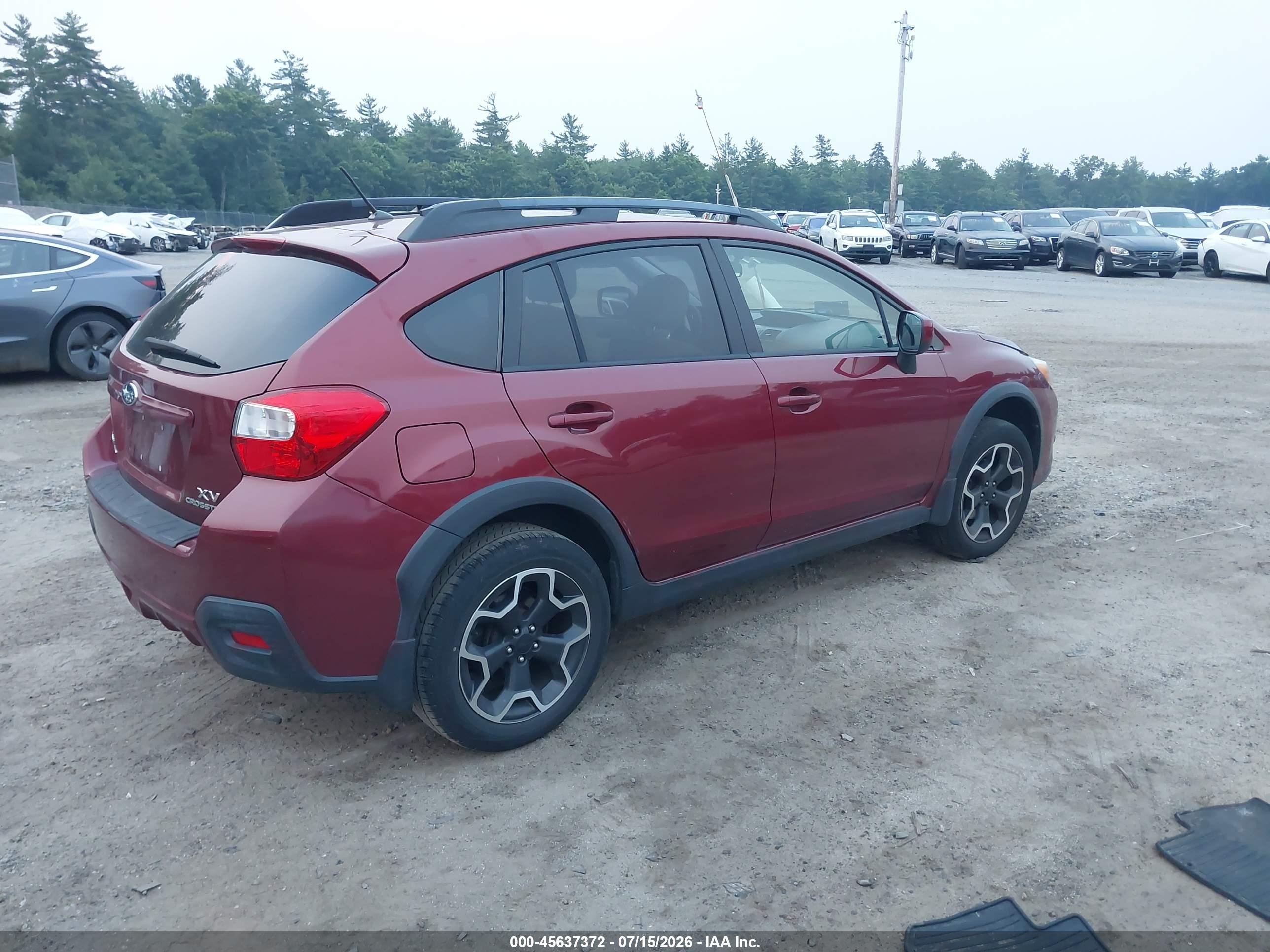2014 Subaru Xv Crosstrek 2.0i Premium Red vin: JF2GPACC8E8309974