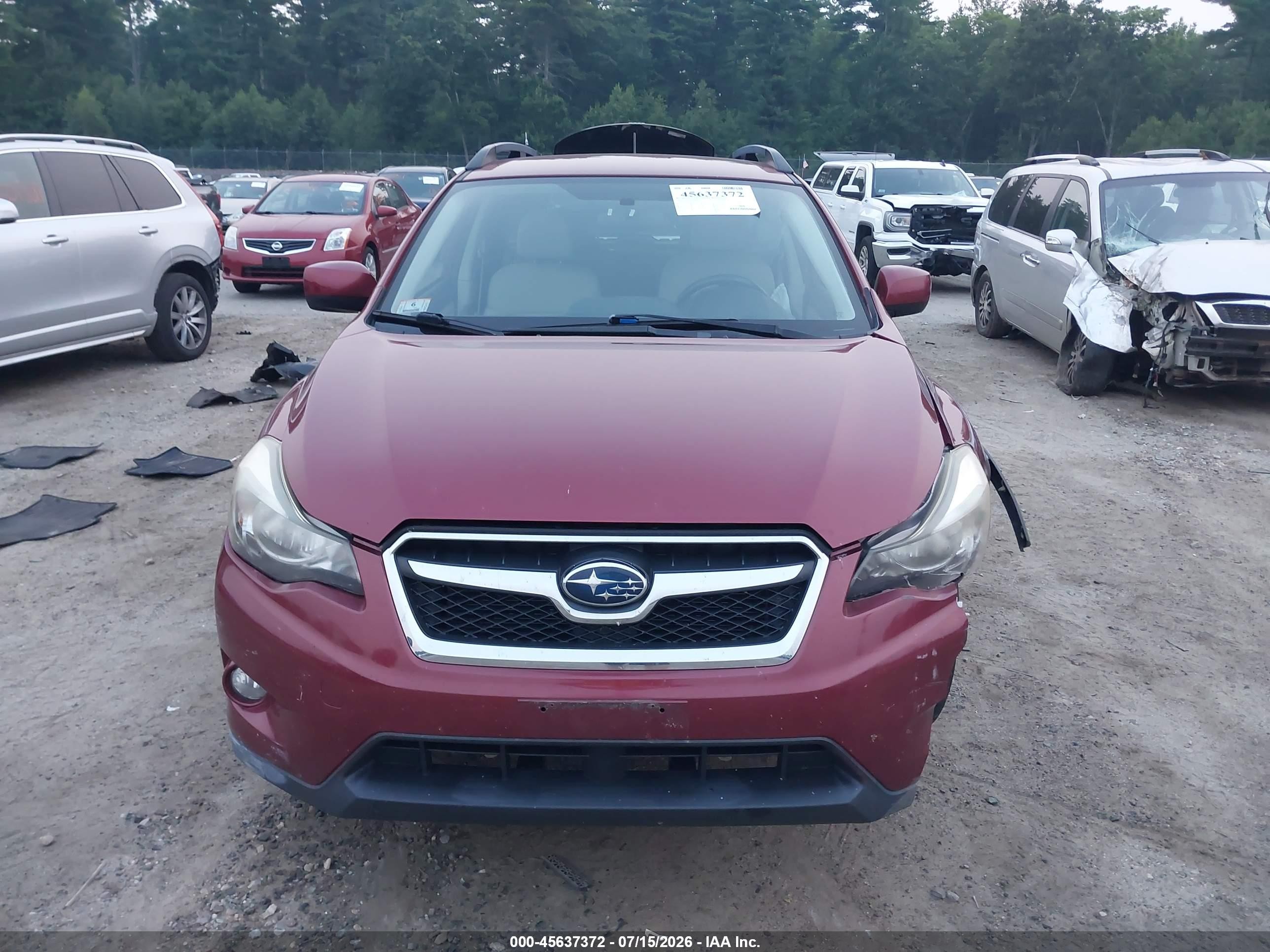 2014 Subaru Xv Crosstrek 2.0i Premium Red vin: JF2GPACC8E8309974