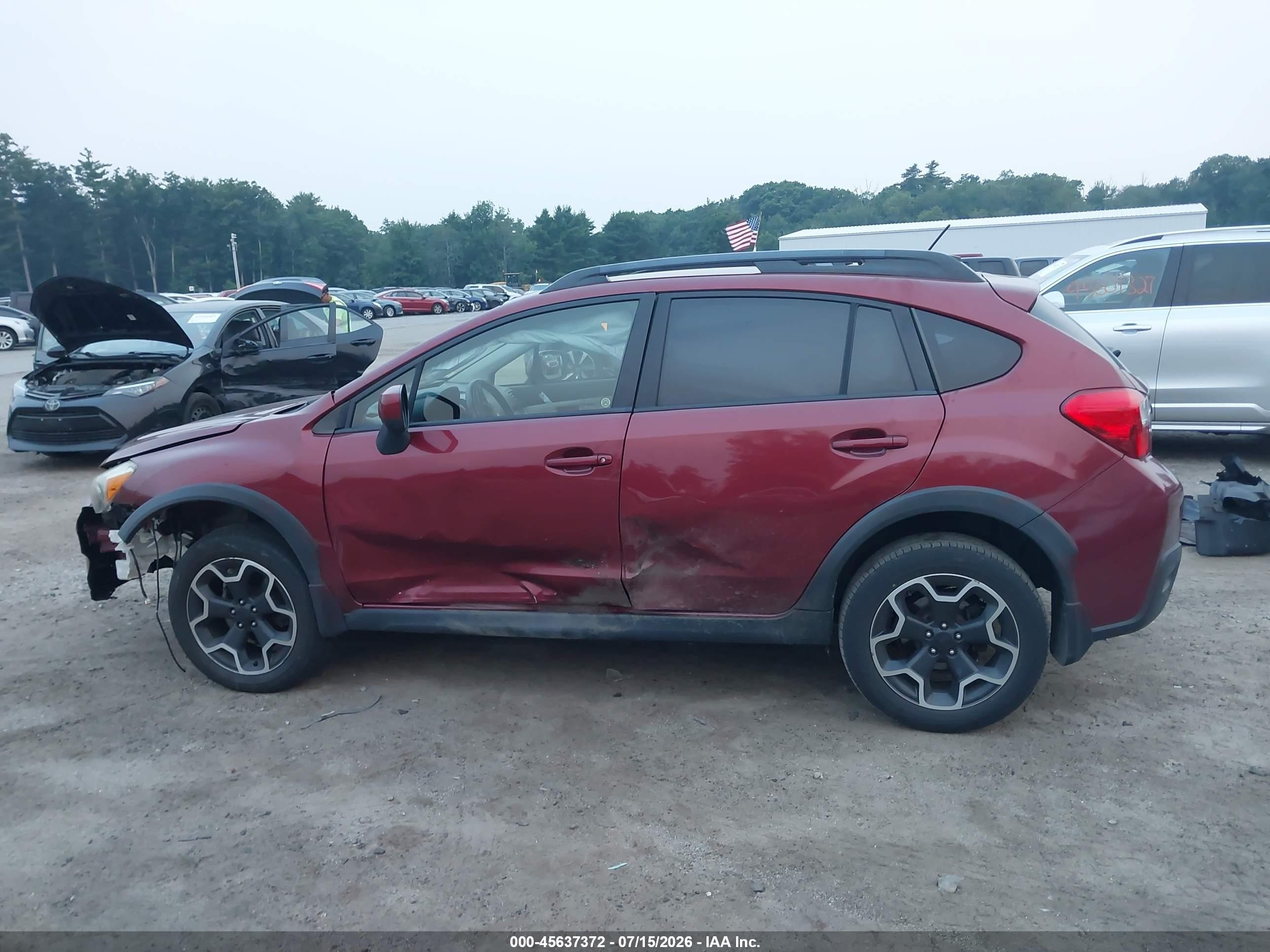 2014 Subaru Xv Crosstrek 2.0i Premium Red vin: JF2GPACC8E8309974