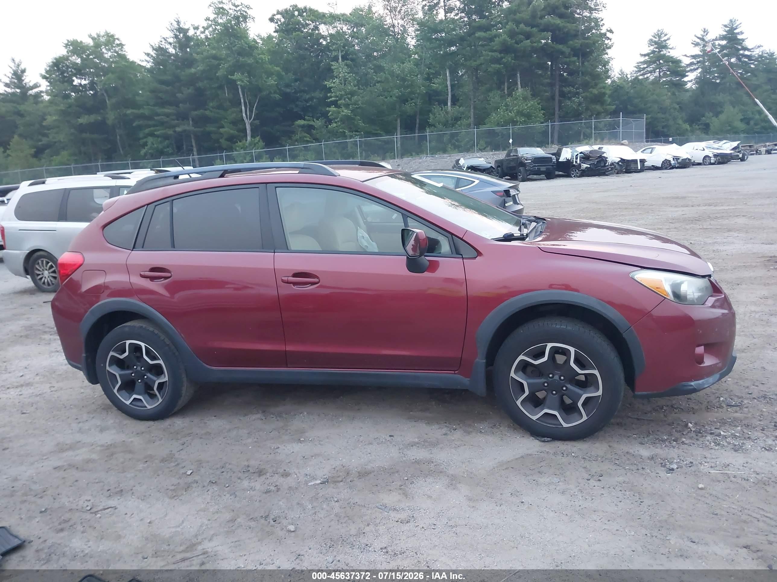 2014 Subaru Xv Crosstrek 2.0i Premium Red vin: JF2GPACC8E8309974
