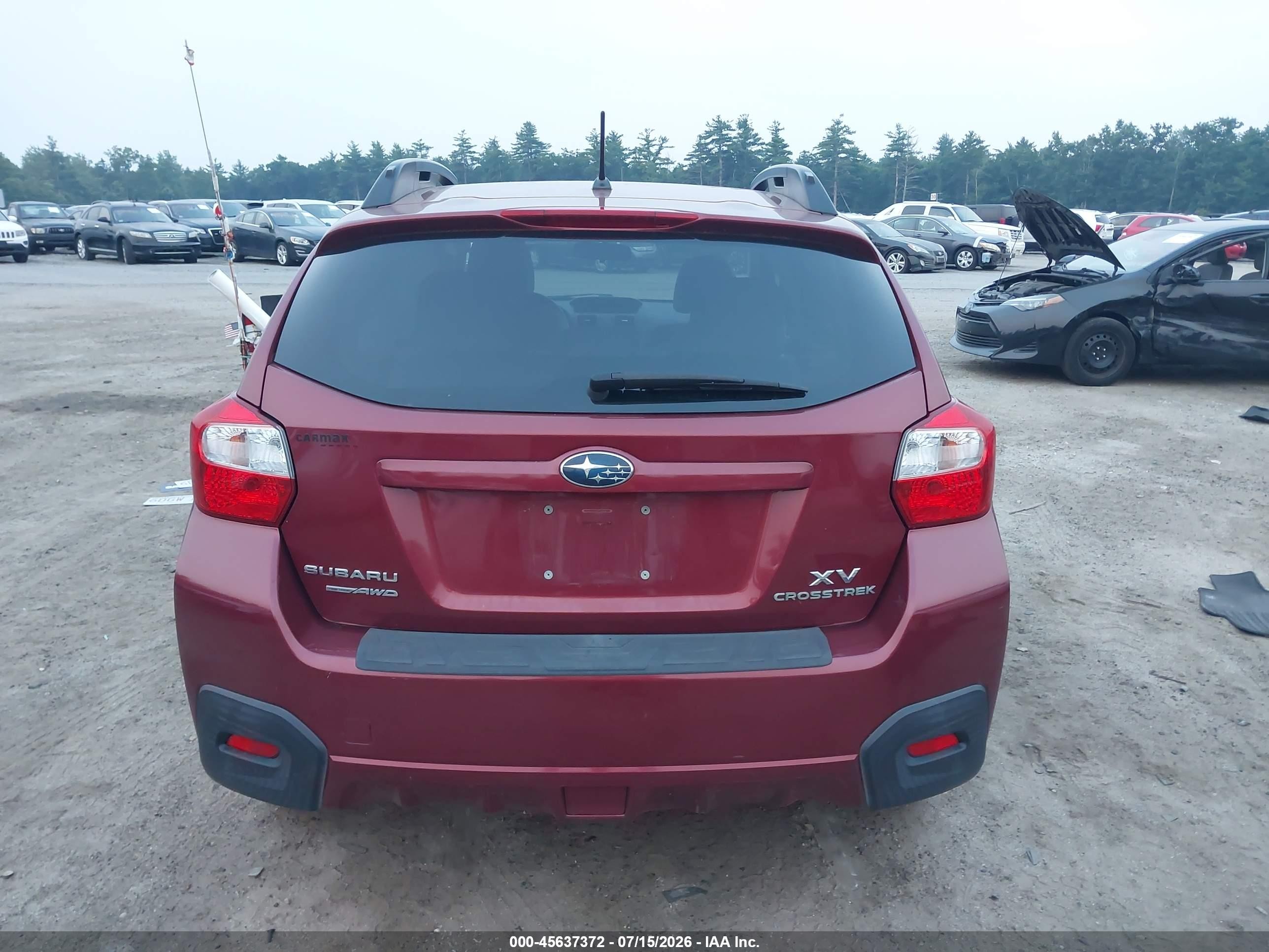 2014 Subaru Xv Crosstrek 2.0i Premium Red vin: JF2GPACC8E8309974