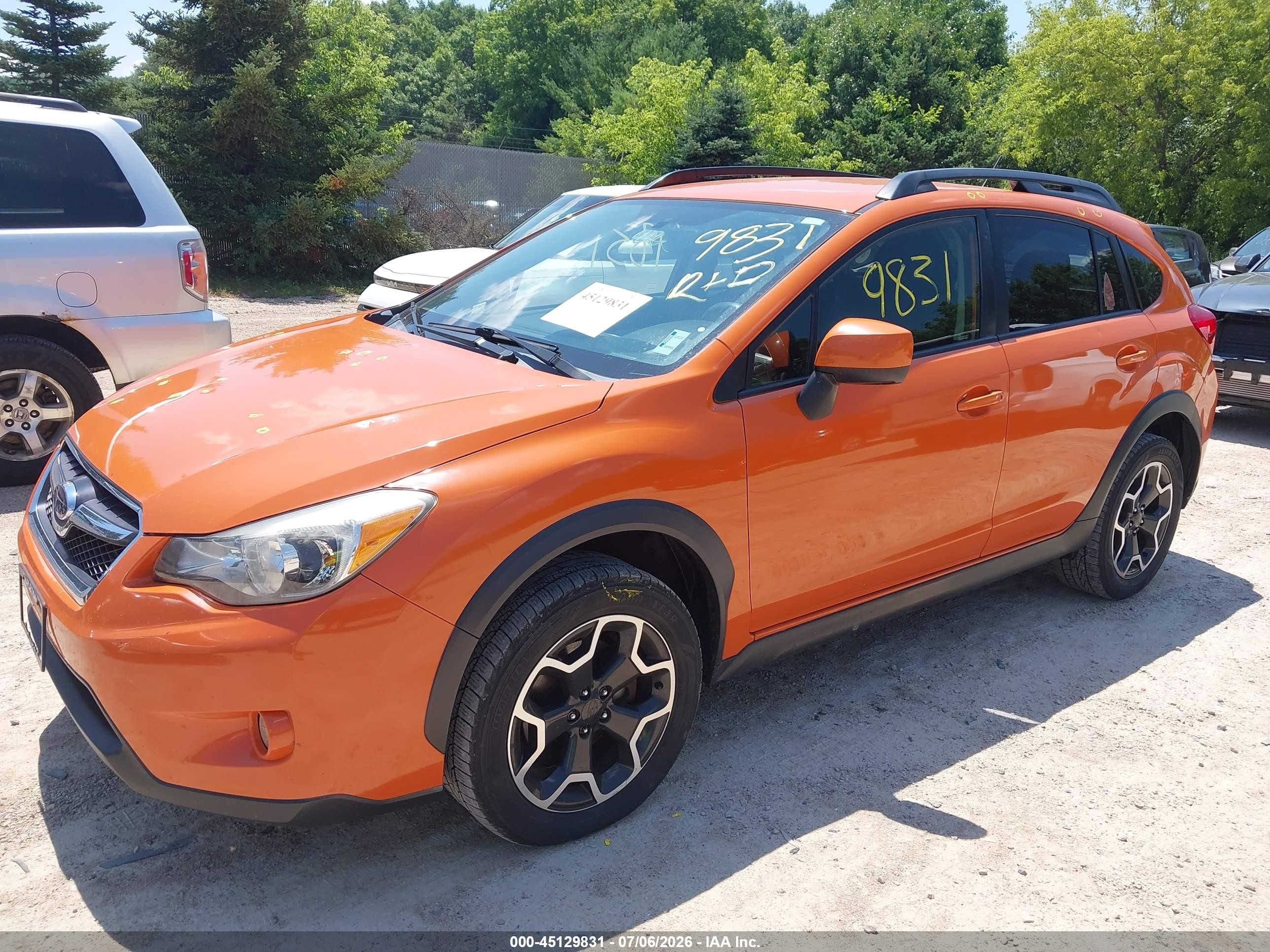 2014 Subaru Xv Crosstrek 2.0i Premium Orange vin: JF2GPACC8E8341730