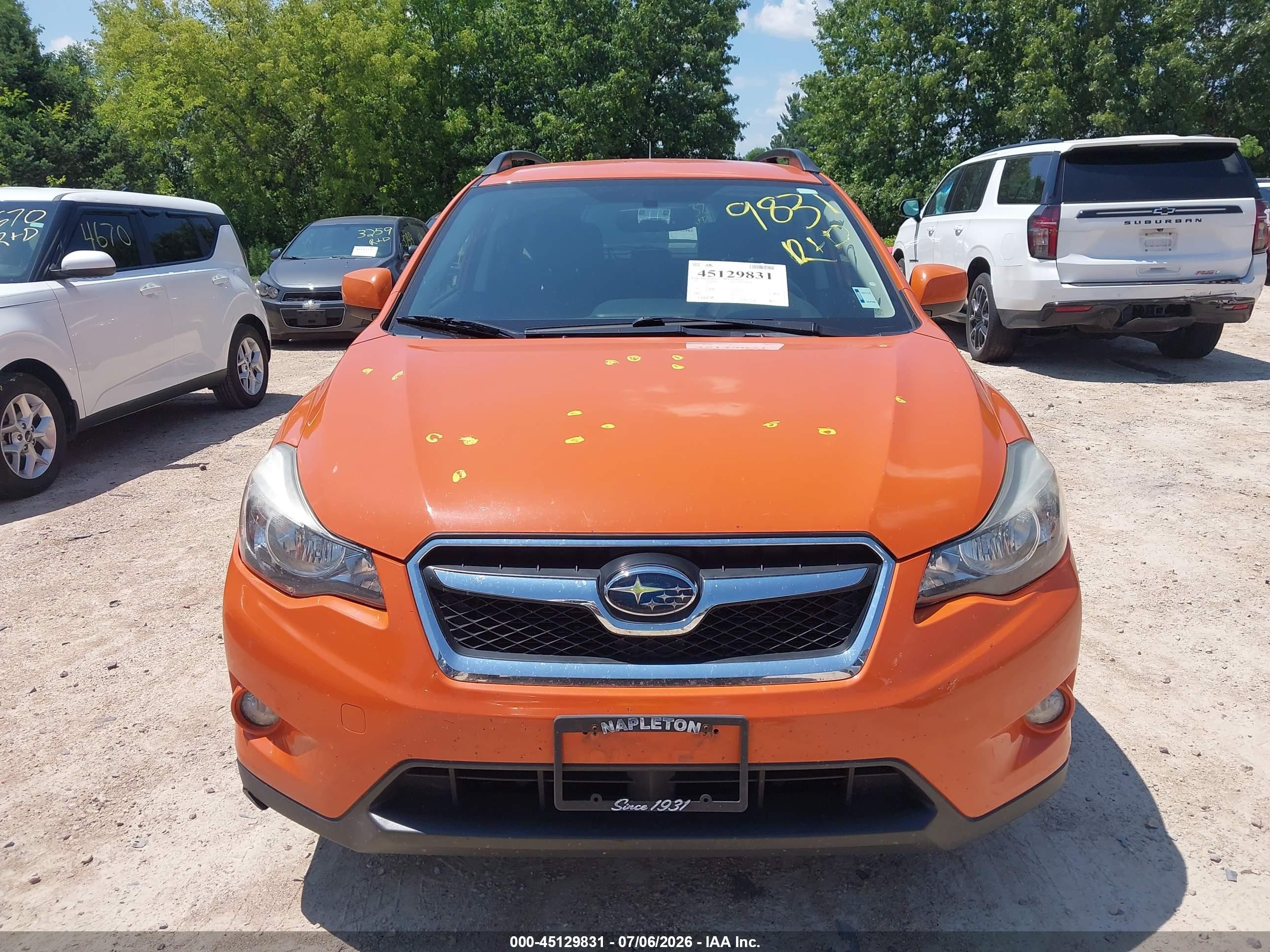 2014 Subaru Xv Crosstrek 2.0i Premium Orange vin: JF2GPACC8E8341730