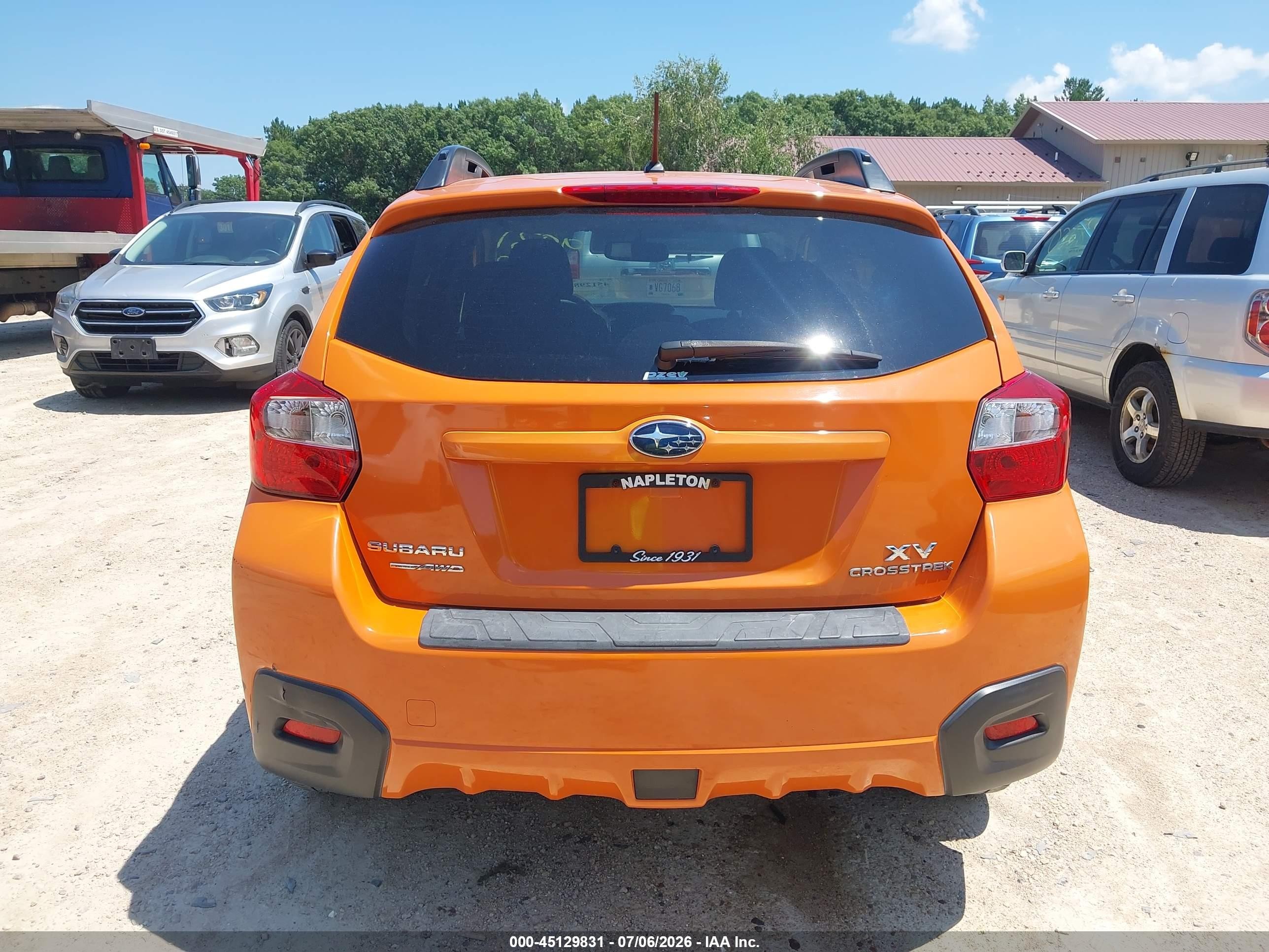 2014 Subaru Xv Crosstrek 2.0i Premium Orange vin: JF2GPACC8E8341730