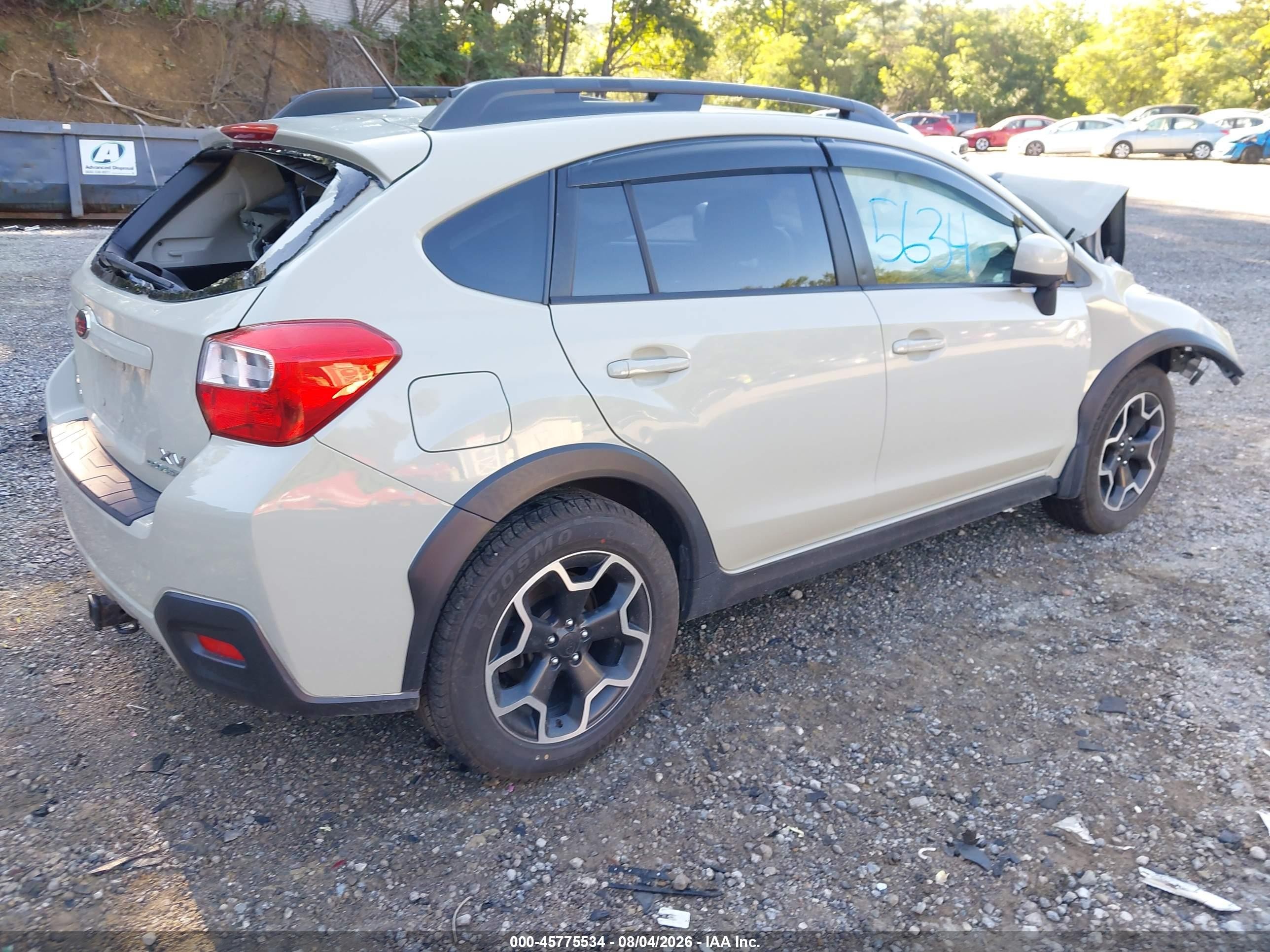 2014 Subaru Xv Crosstrek 2.0i Premium Beige vin: JF2GPACC8E9233604