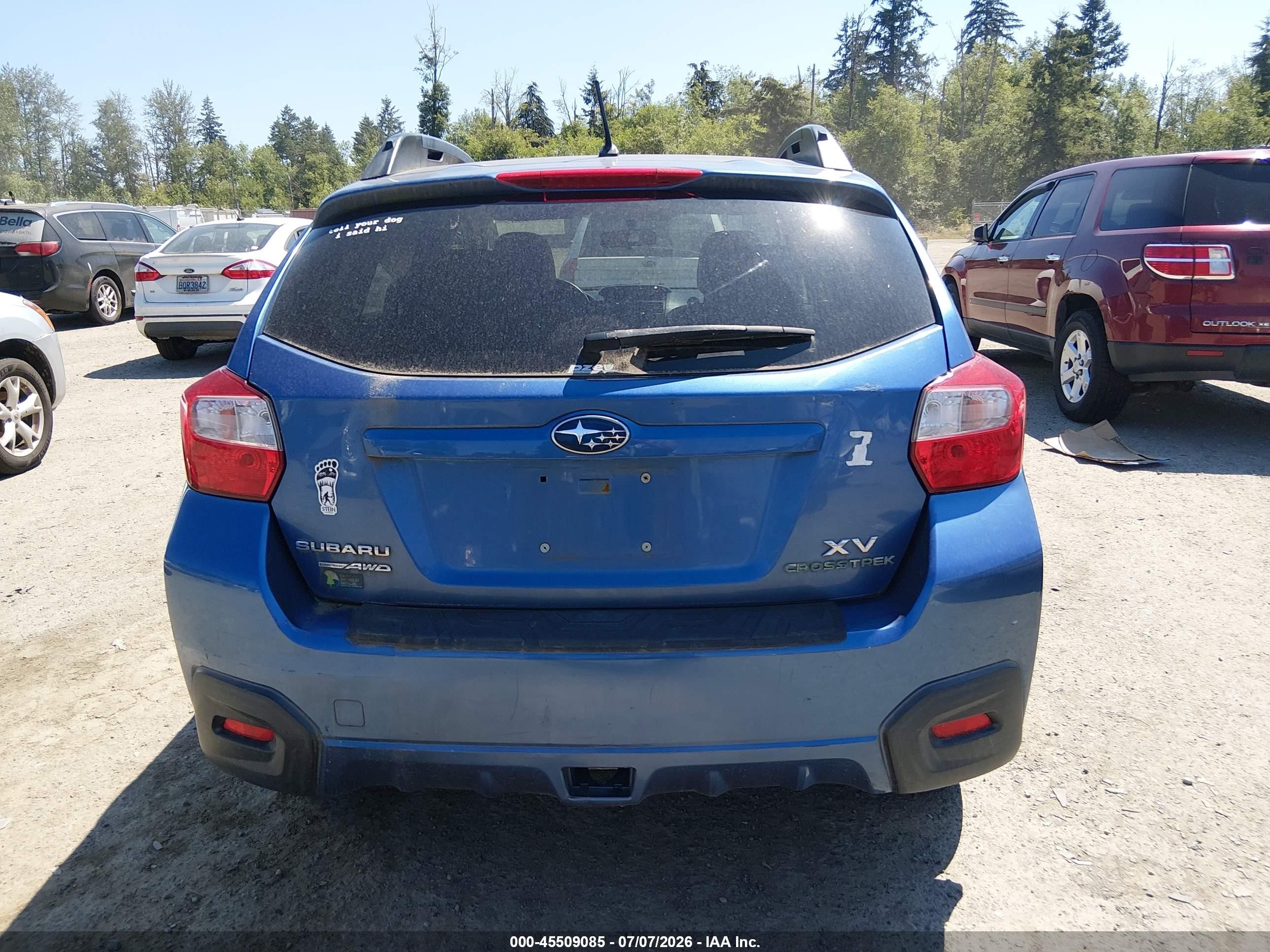 2014 Subaru Xv Crosstrek 2.0i Premium Blue vin: JF2GPACC8E9300413