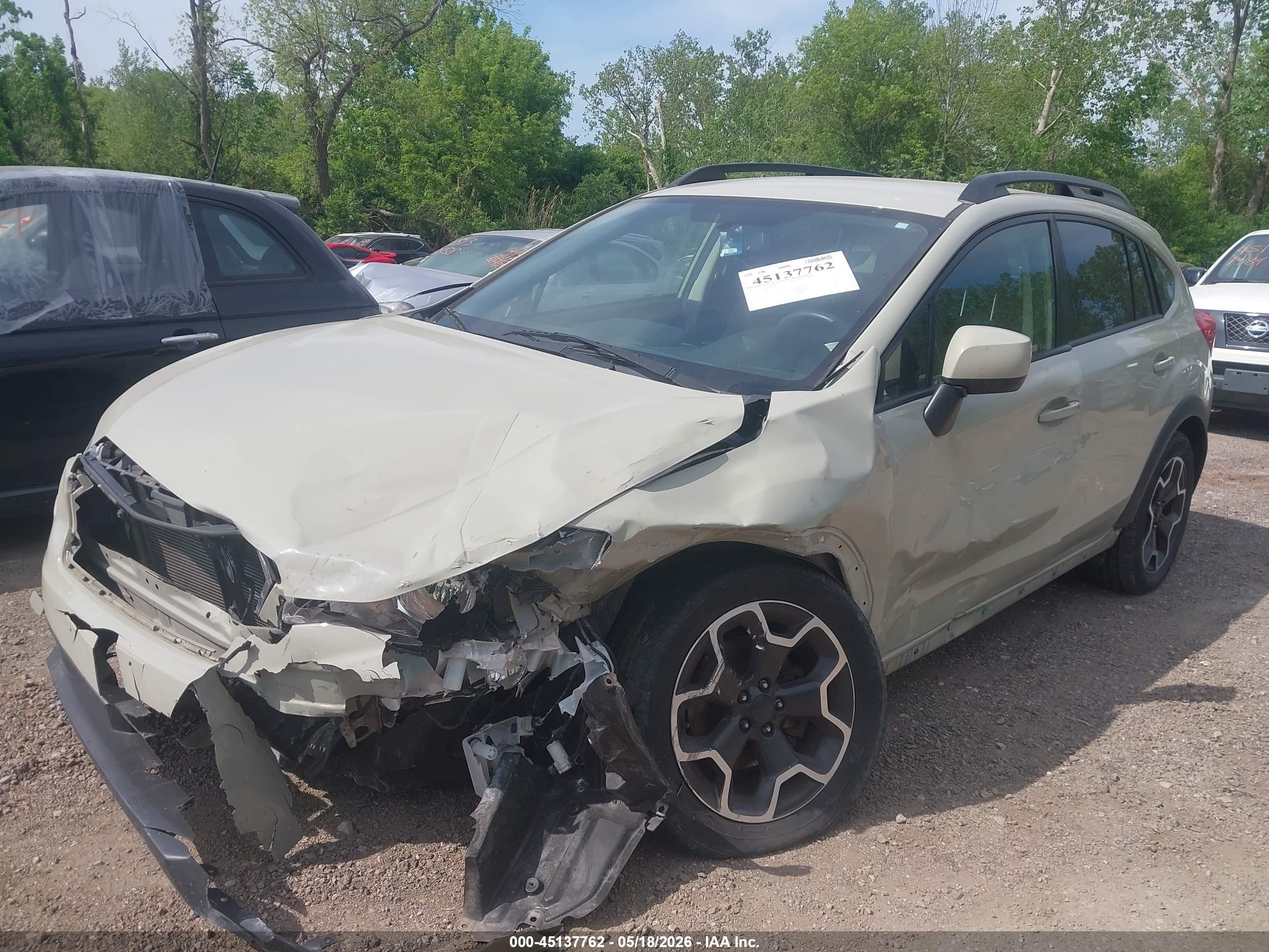 2013 Subaru Xv Crosstrek 2.0i Premium Gray vin: JF2GPACC9D2846189