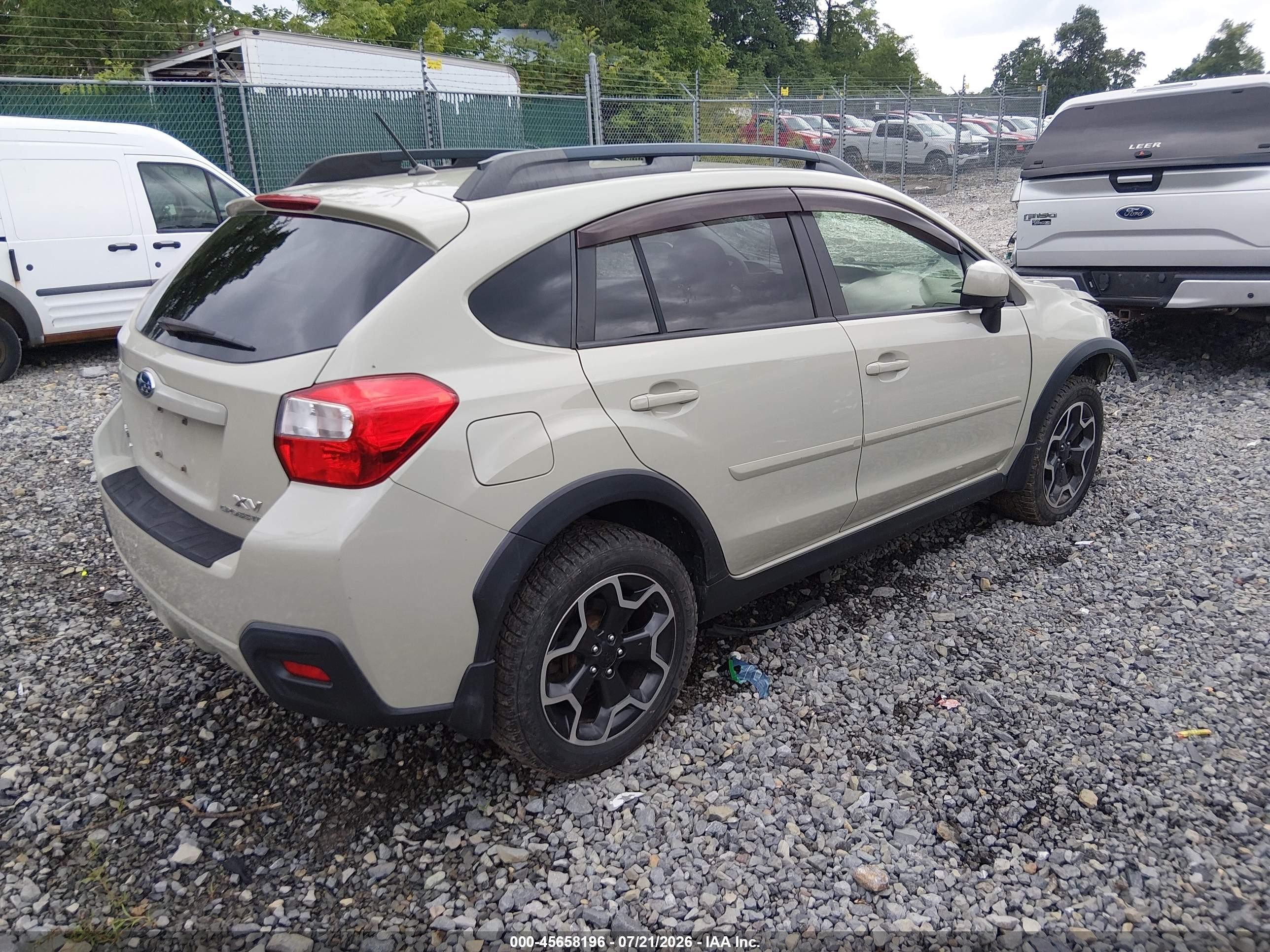 2014 Subaru Xv Crosstrek 2.0i Premium Tan vin: JF2GPACC9EH344099