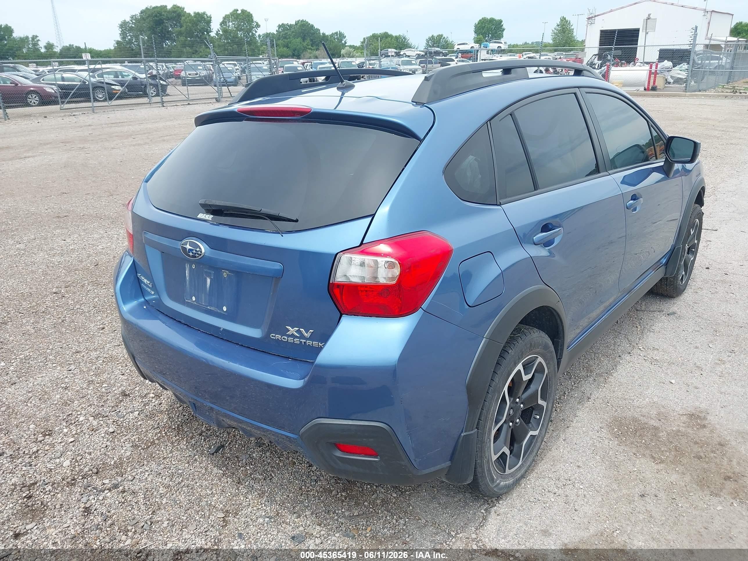 2015 Subaru Xv Crosstrek 2.0i Premium Blue vin: JF2GPACC9F9231653