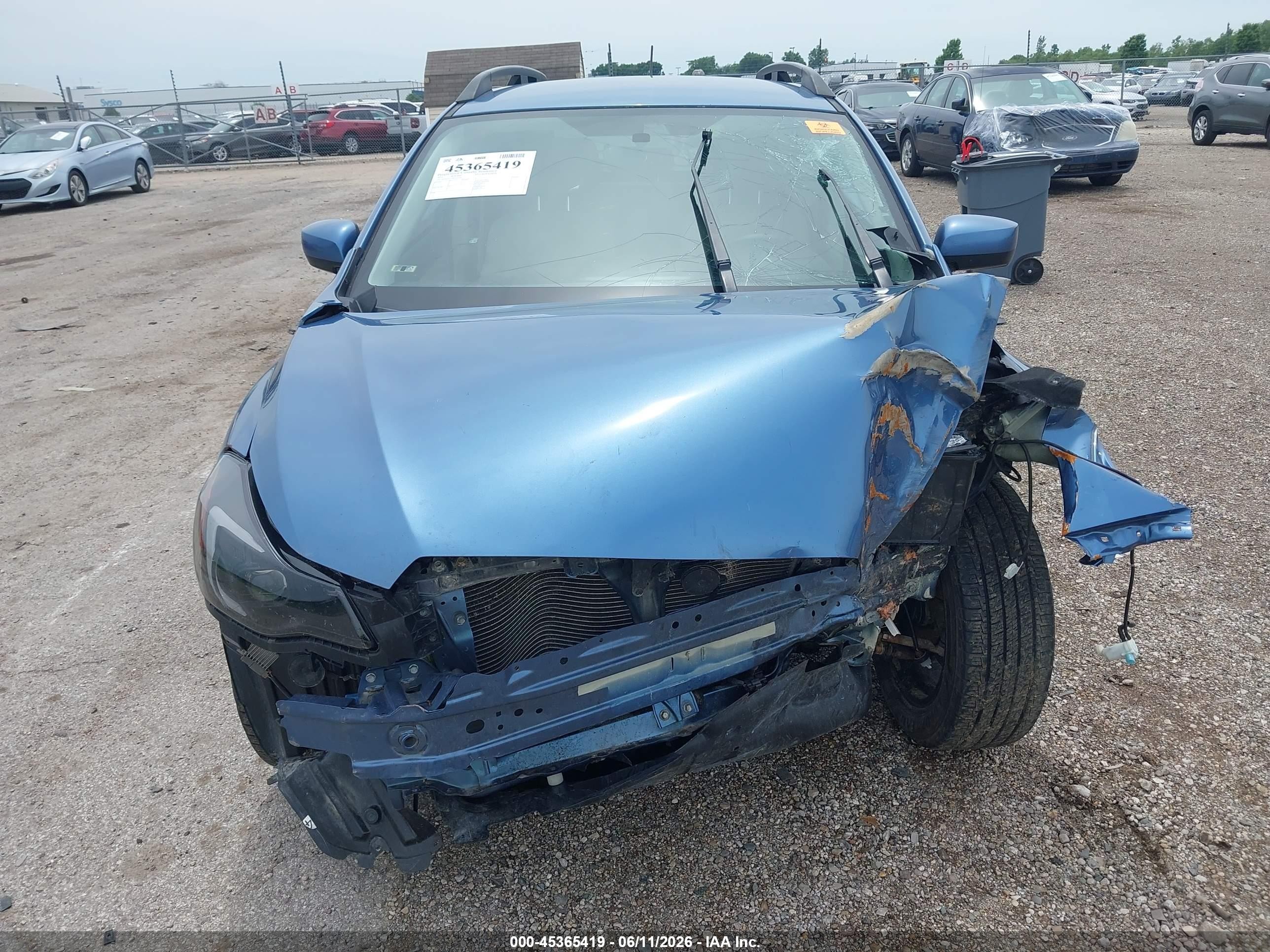 2015 Subaru Xv Crosstrek 2.0i Premium Blue vin: JF2GPACC9F9231653