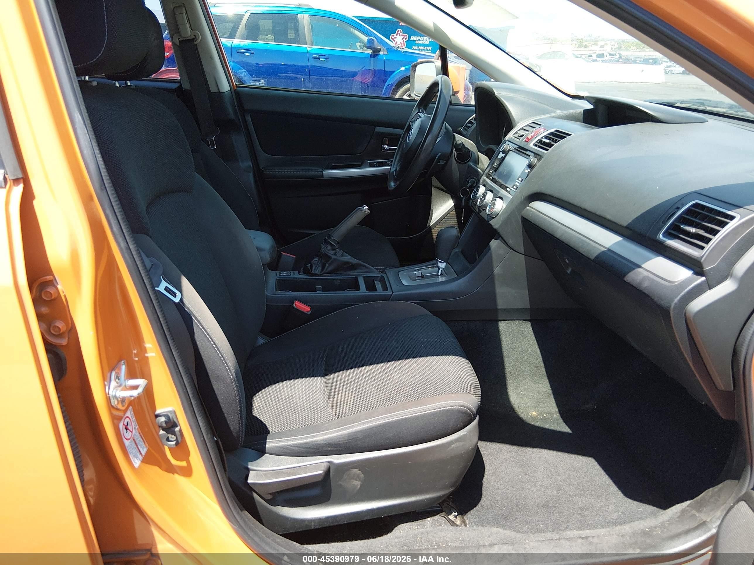 2015 Subaru Xv Crosstrek 2.0i Premium Orange vin: JF2GPACC9FH328258
