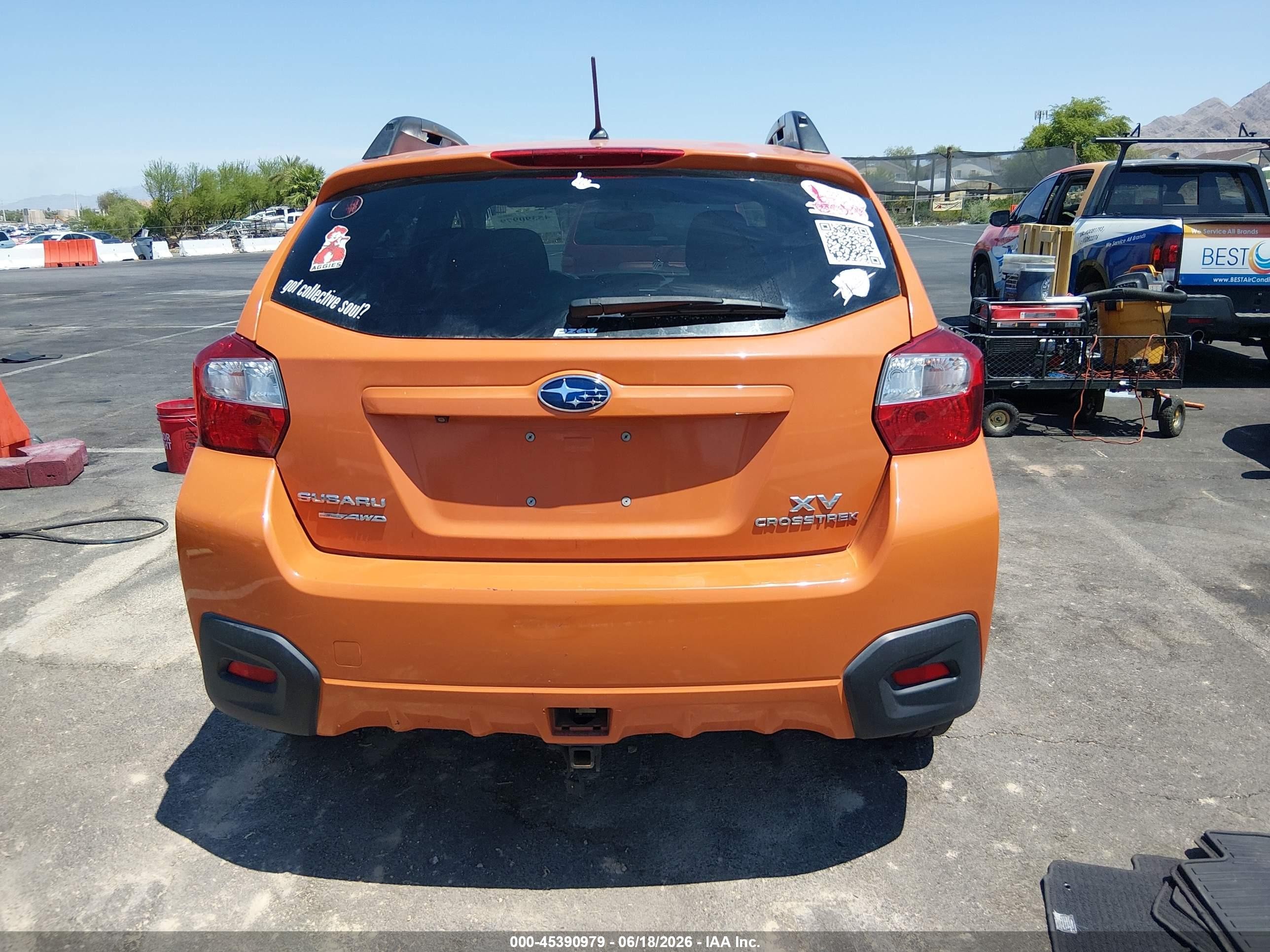 2015 Subaru Xv Crosstrek 2.0i Premium Orange vin: JF2GPACC9FH328258