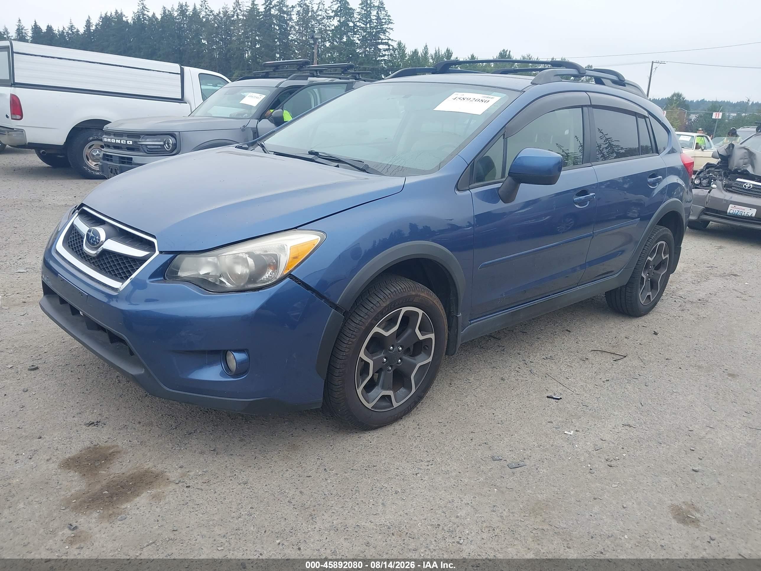 2013 Subaru Xv Crosstrek 2.0i Premium Blue vin: JF2GPACCXD2823360