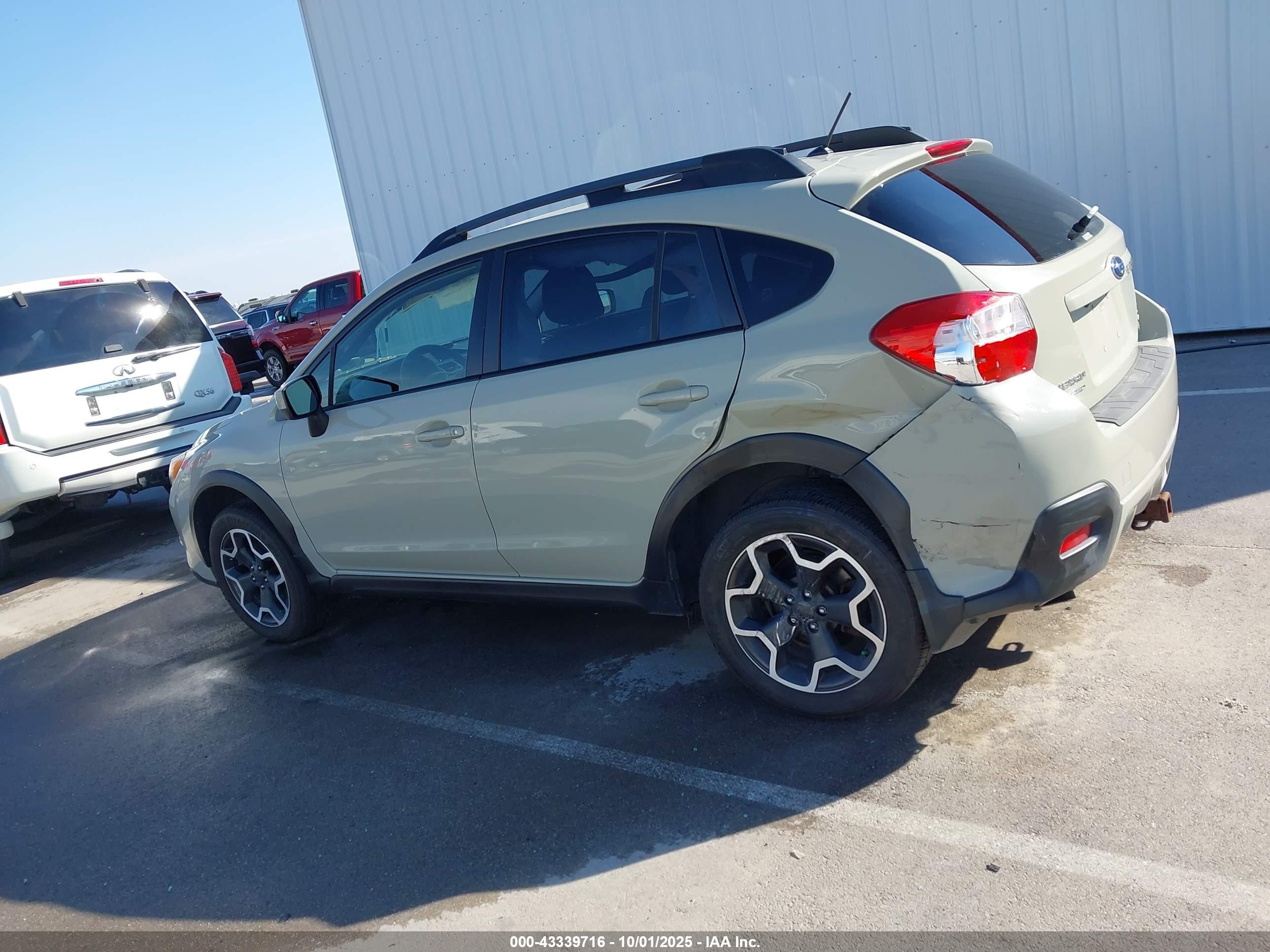 2015 Subaru Xv Crosstrek 2.0i Premium Tan vin: JF2GPACCXF8236124