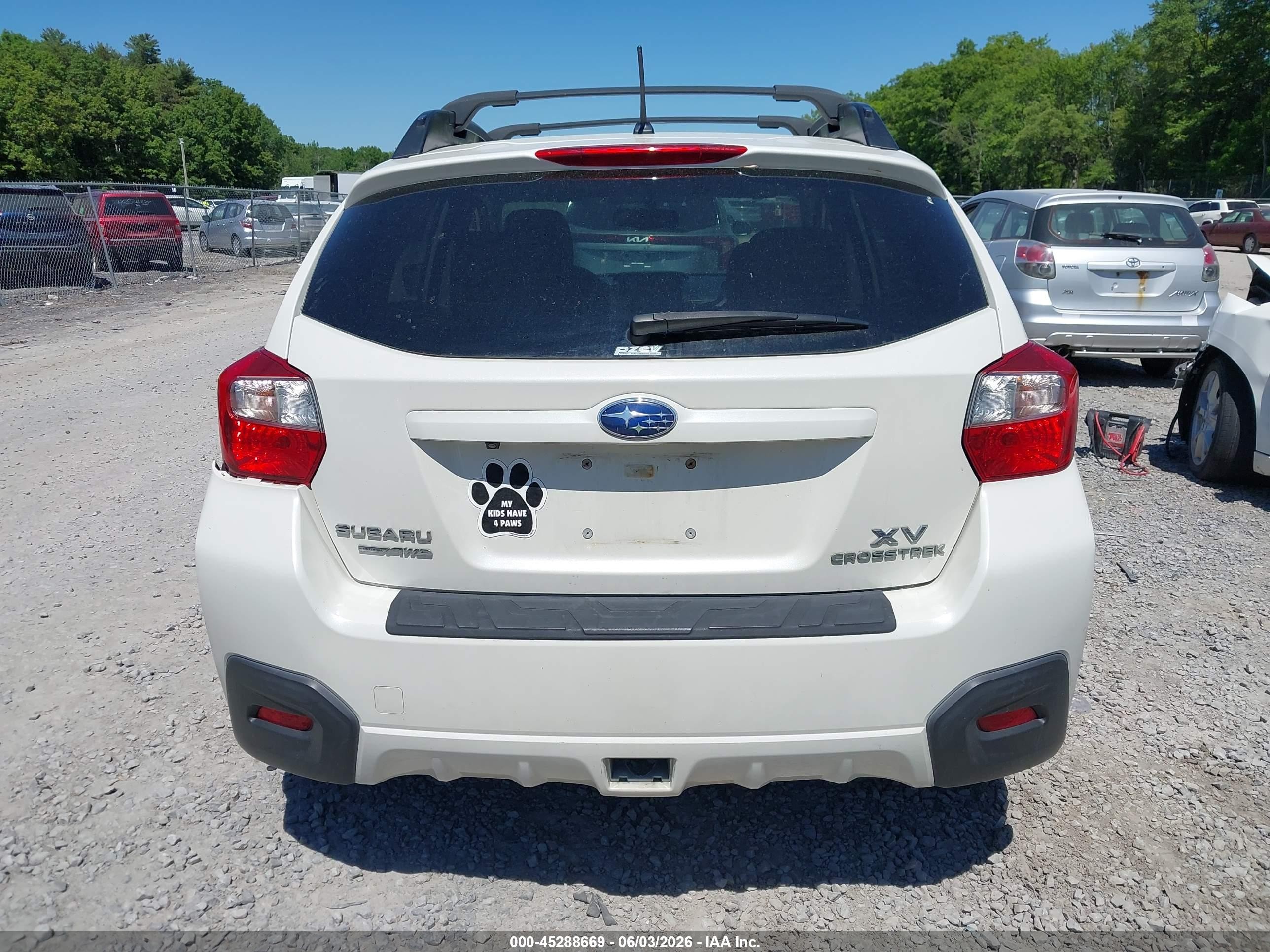 2015 Subaru Xv Crosstrek 2.0i Premium Белый vin: JF2GPACCXF8314515