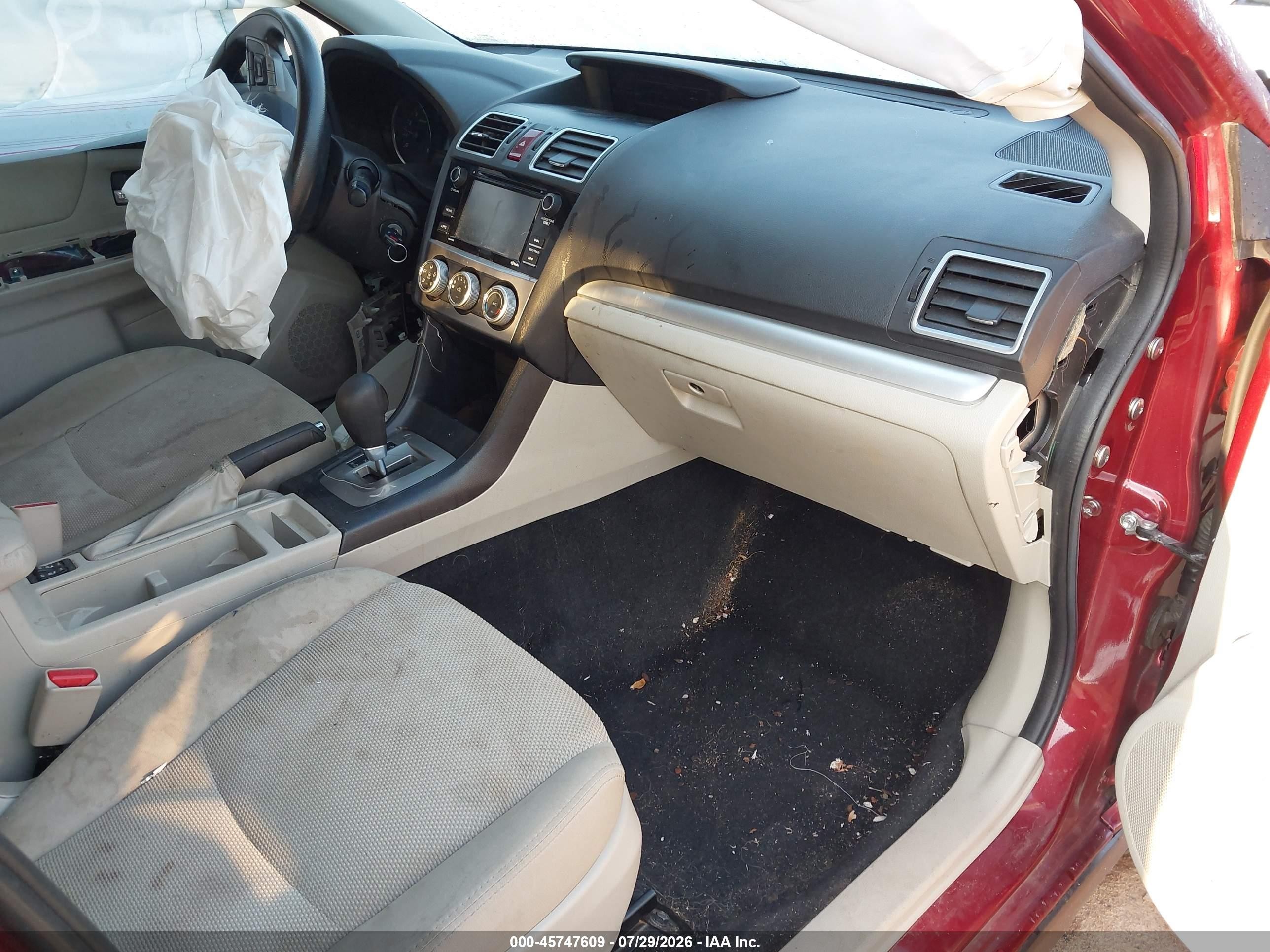 2015 Subaru Xv Crosstrek 2.0i Premium Бордовый vin: JF2GPADC0F8280311