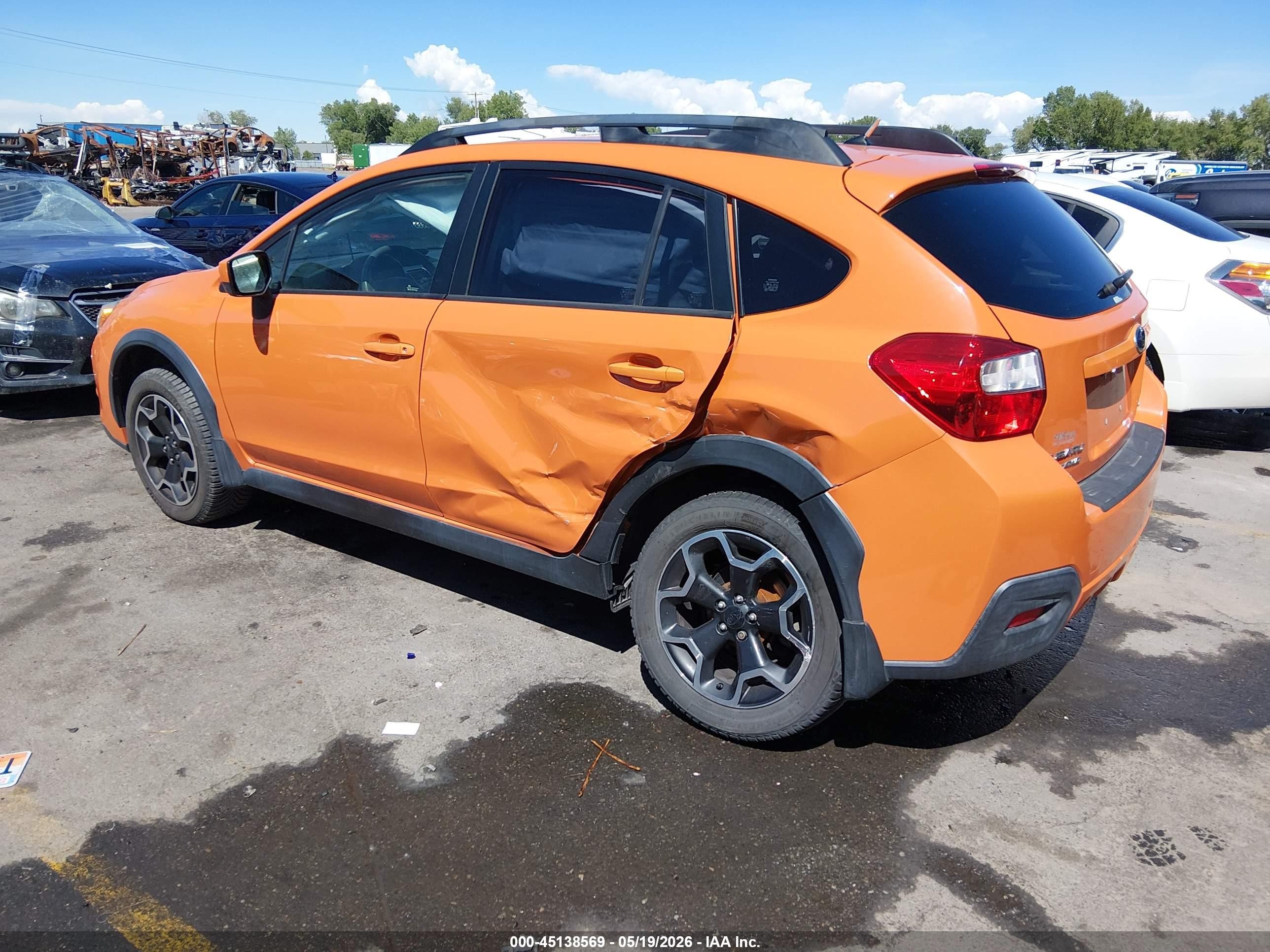 2015 Subaru Xv Crosstrek 2.0i Premium Orange vin: JF2GPADC2F8232499