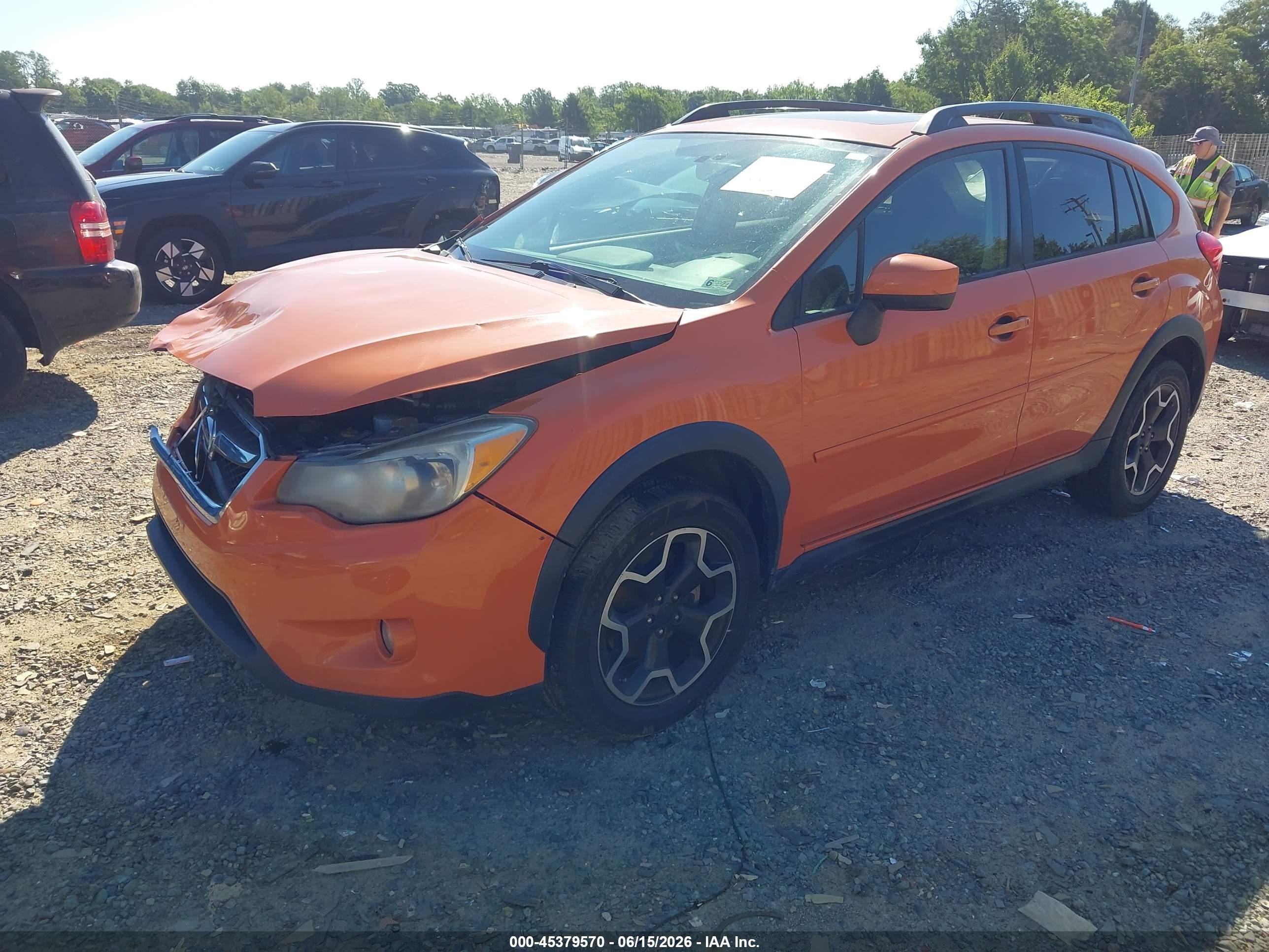 2015 Subaru Xv Crosstrek 2.0i Premium Orange vin: JF2GPADC4F8263883