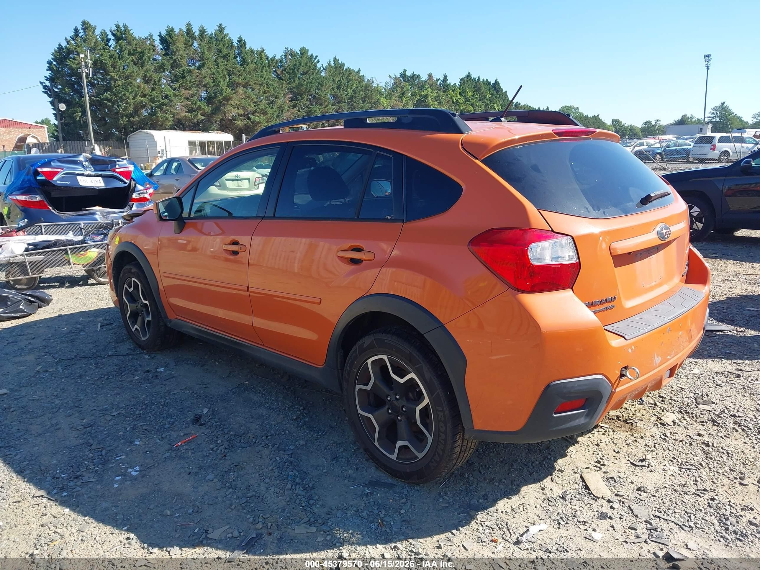 2015 Subaru Xv Crosstrek 2.0i Premium Orange vin: JF2GPADC4F8263883