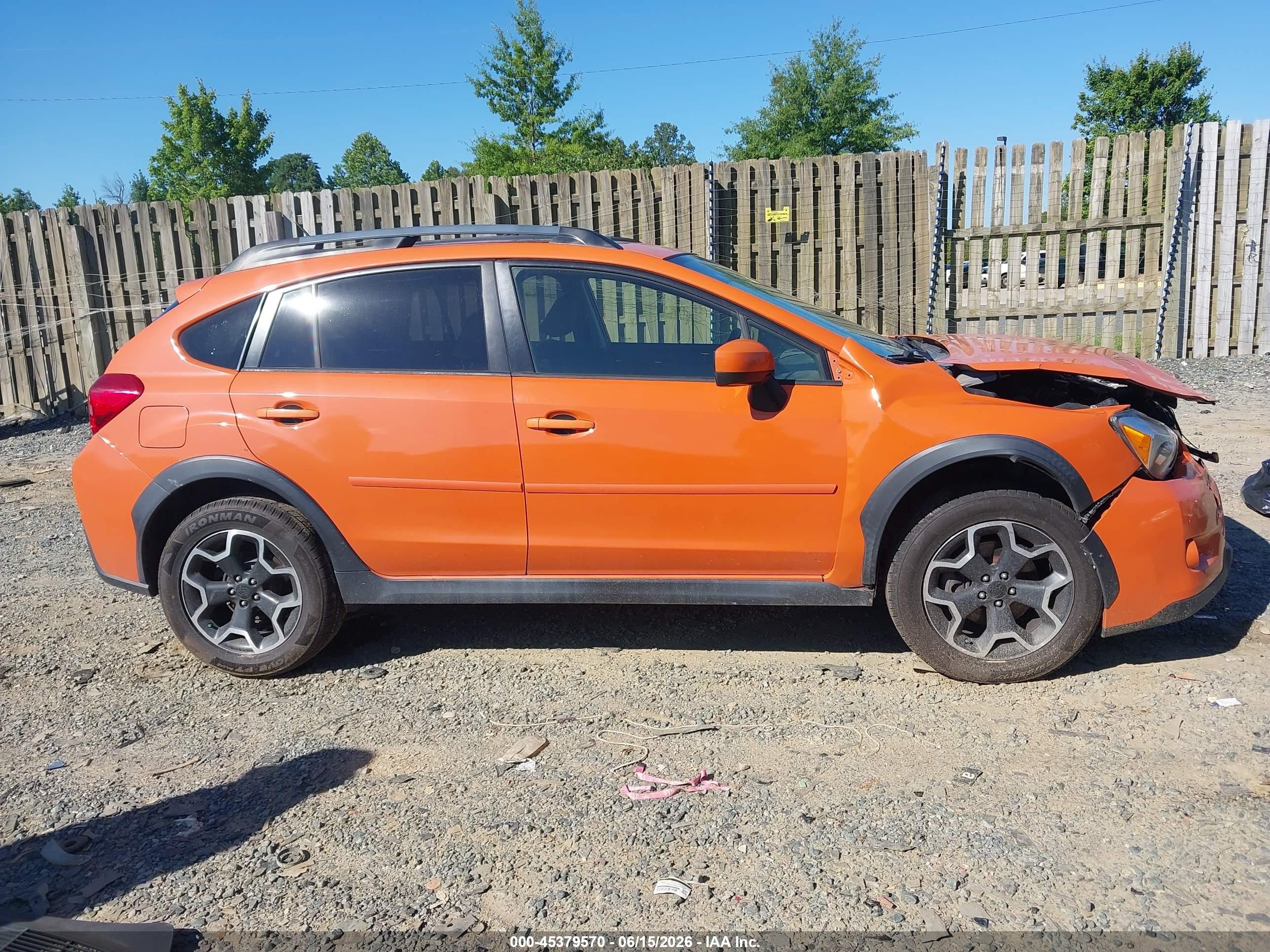 2015 Subaru Xv Crosstrek 2.0i Premium Orange vin: JF2GPADC4F8263883