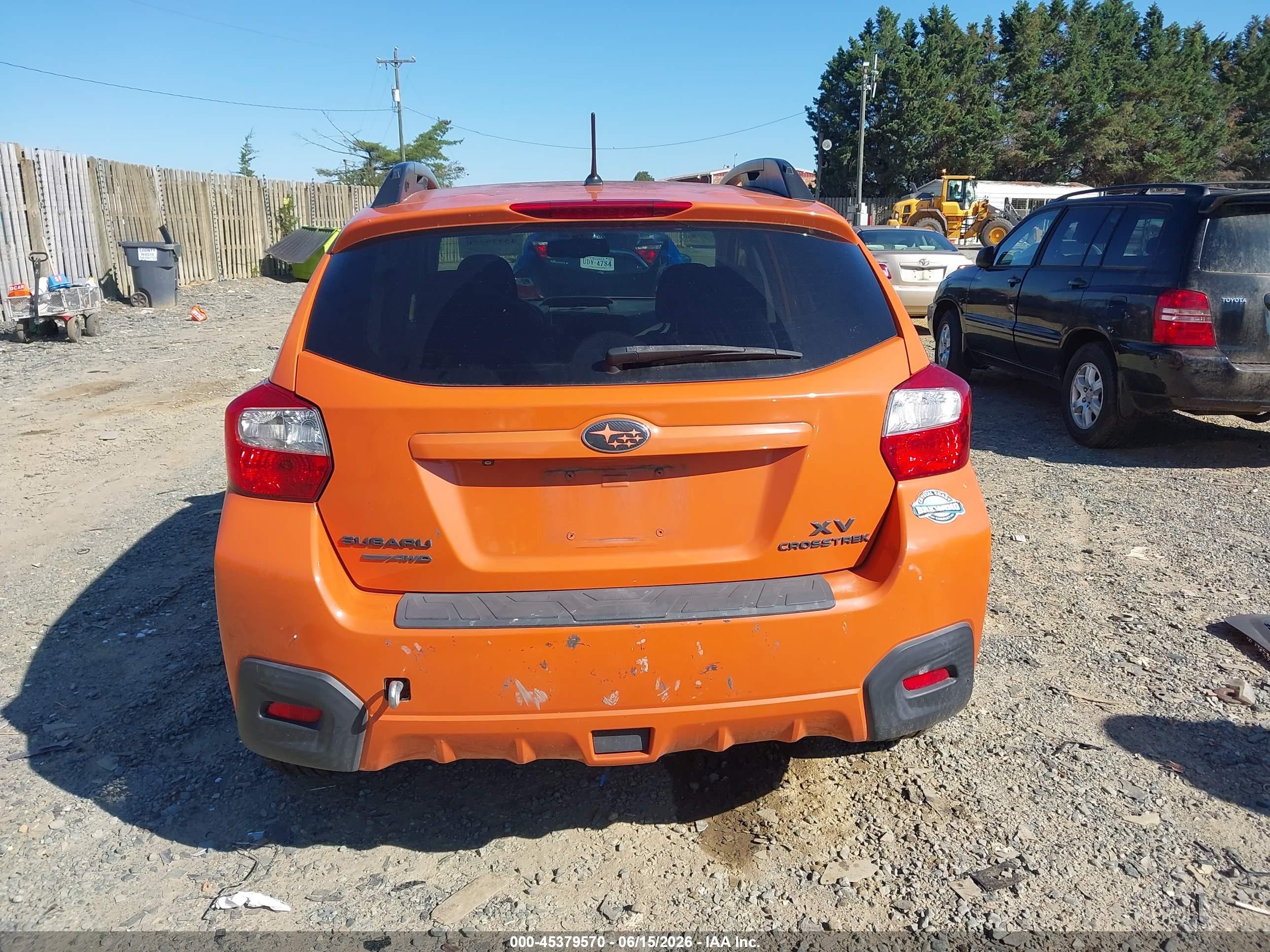 2015 Subaru Xv Crosstrek 2.0i Premium Orange vin: JF2GPADC4F8263883